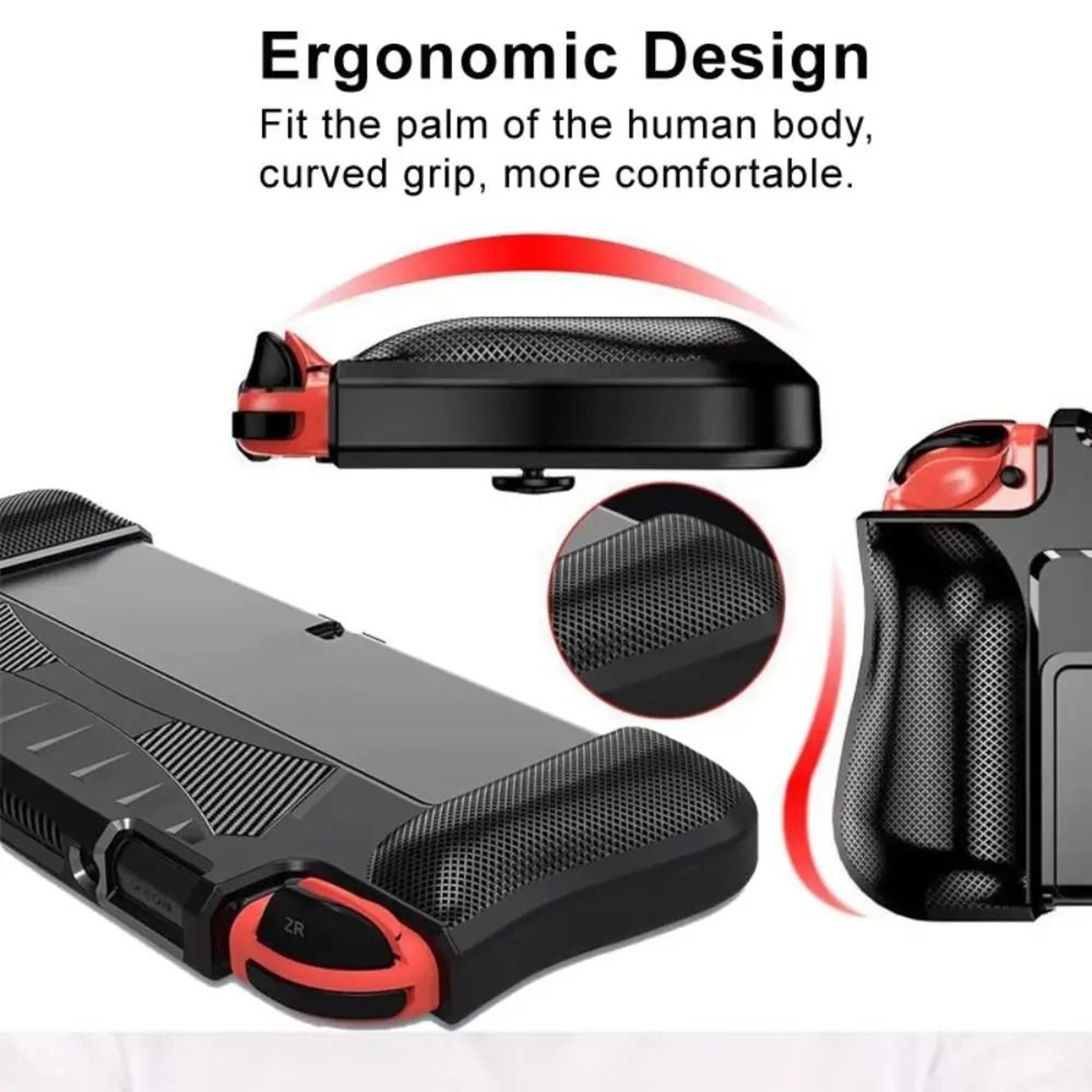 Dockable Ergonomic Grip Case For Nintendo Switch OLED Console Protection 4