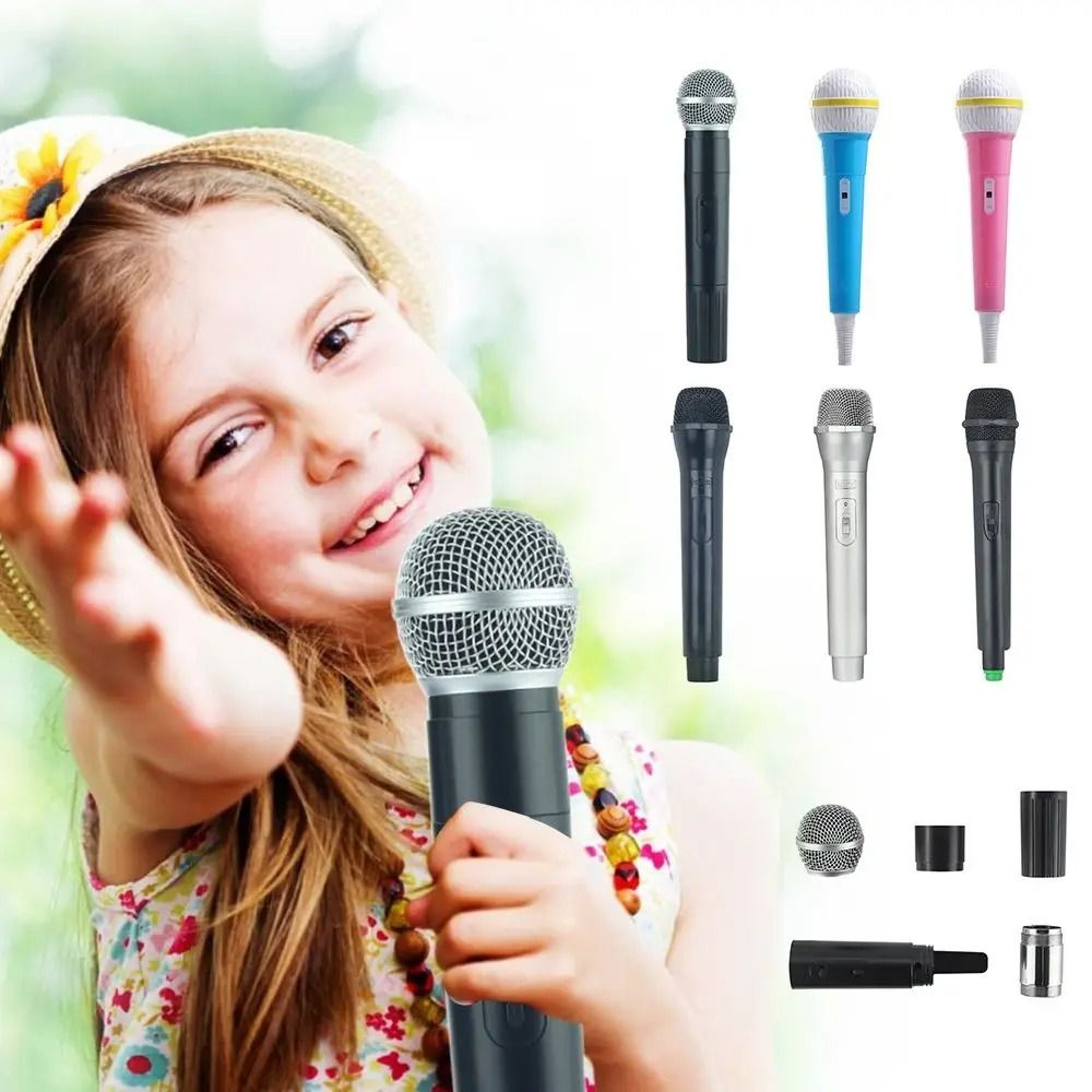 Lightweight Plastic Microphone Prop For Karaoke Costumes And Speech Practice 11