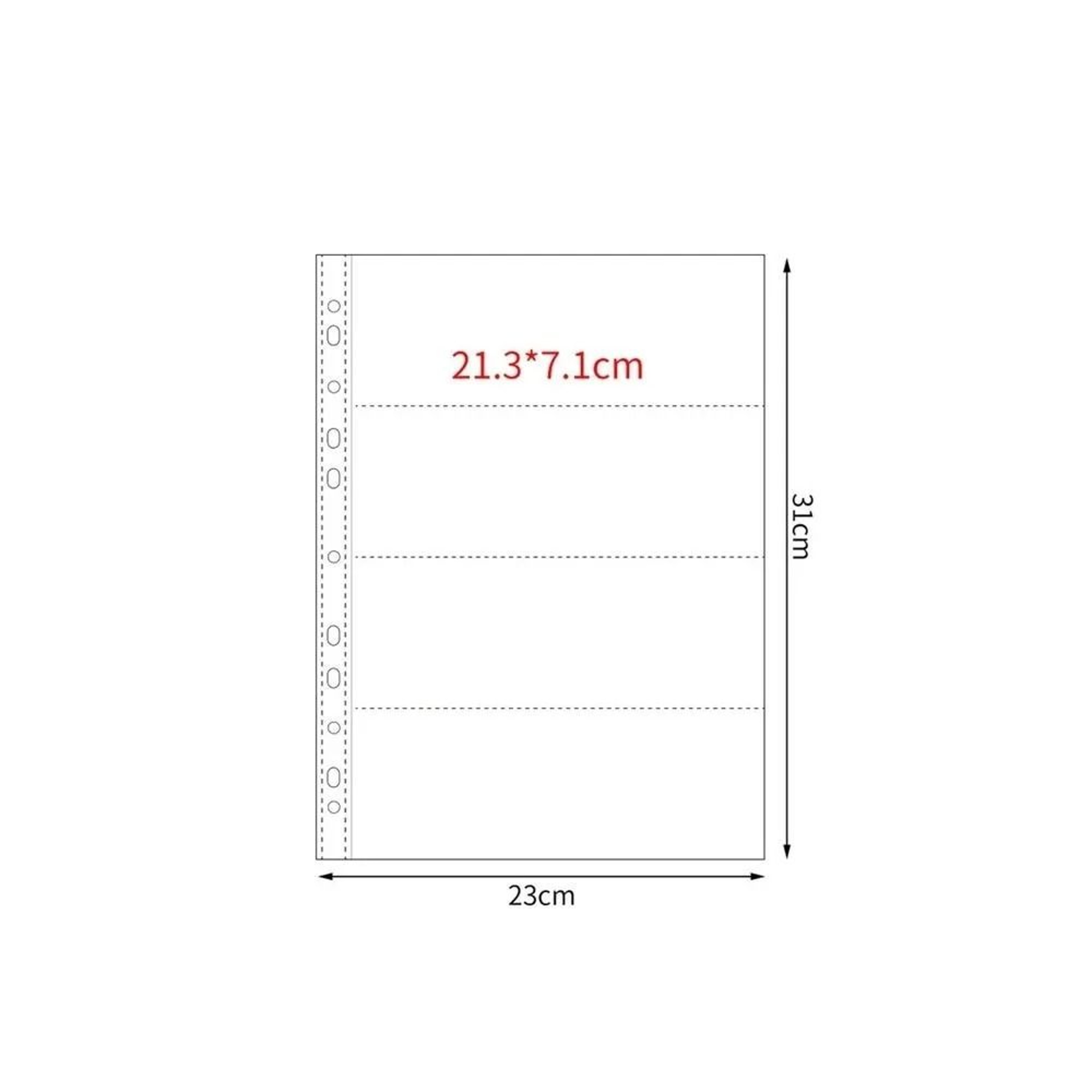 A4 Clear Photo Album Refill Pages For Four Ring Binder 12
