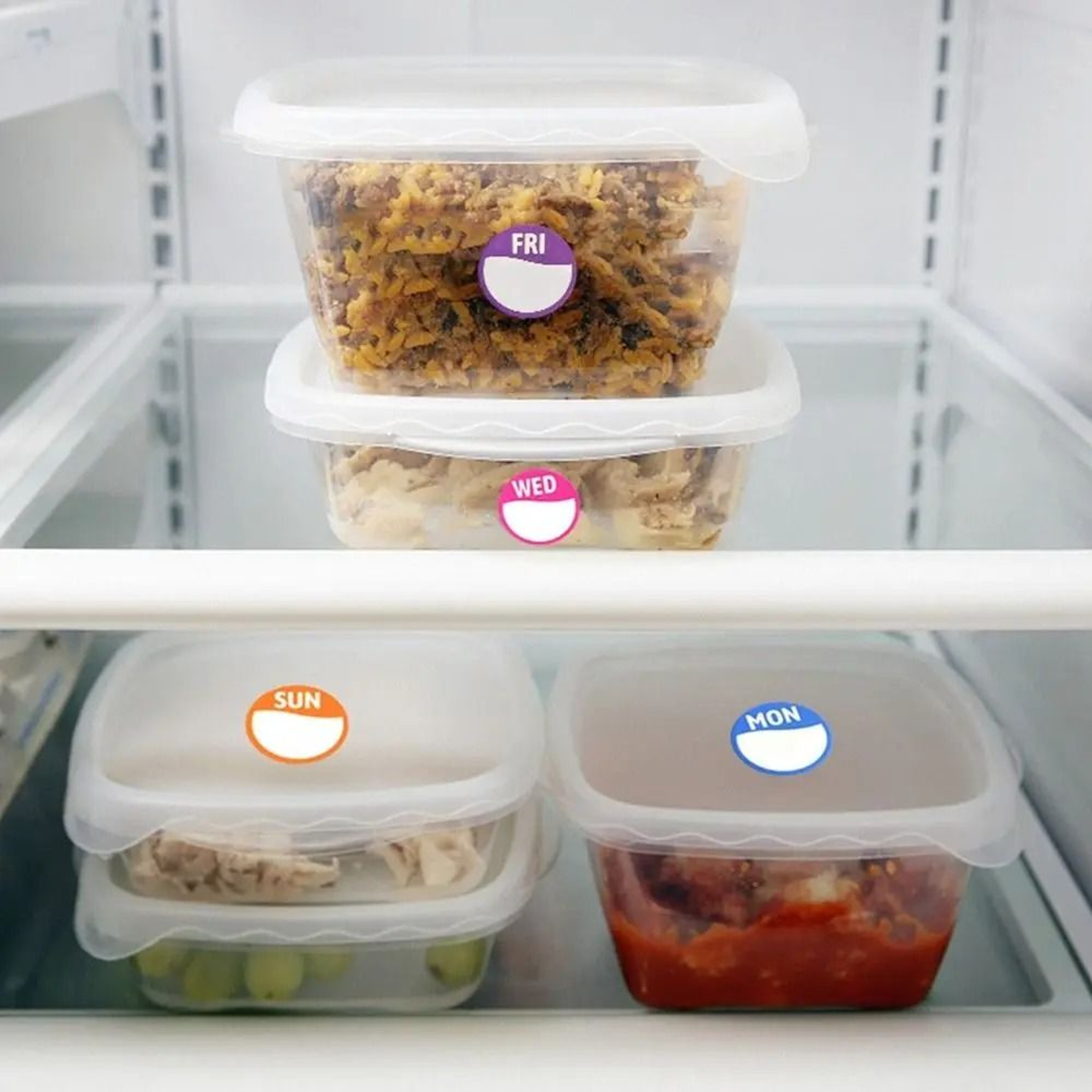 Removable Day Of Week Food Rotation Labels Roll 9