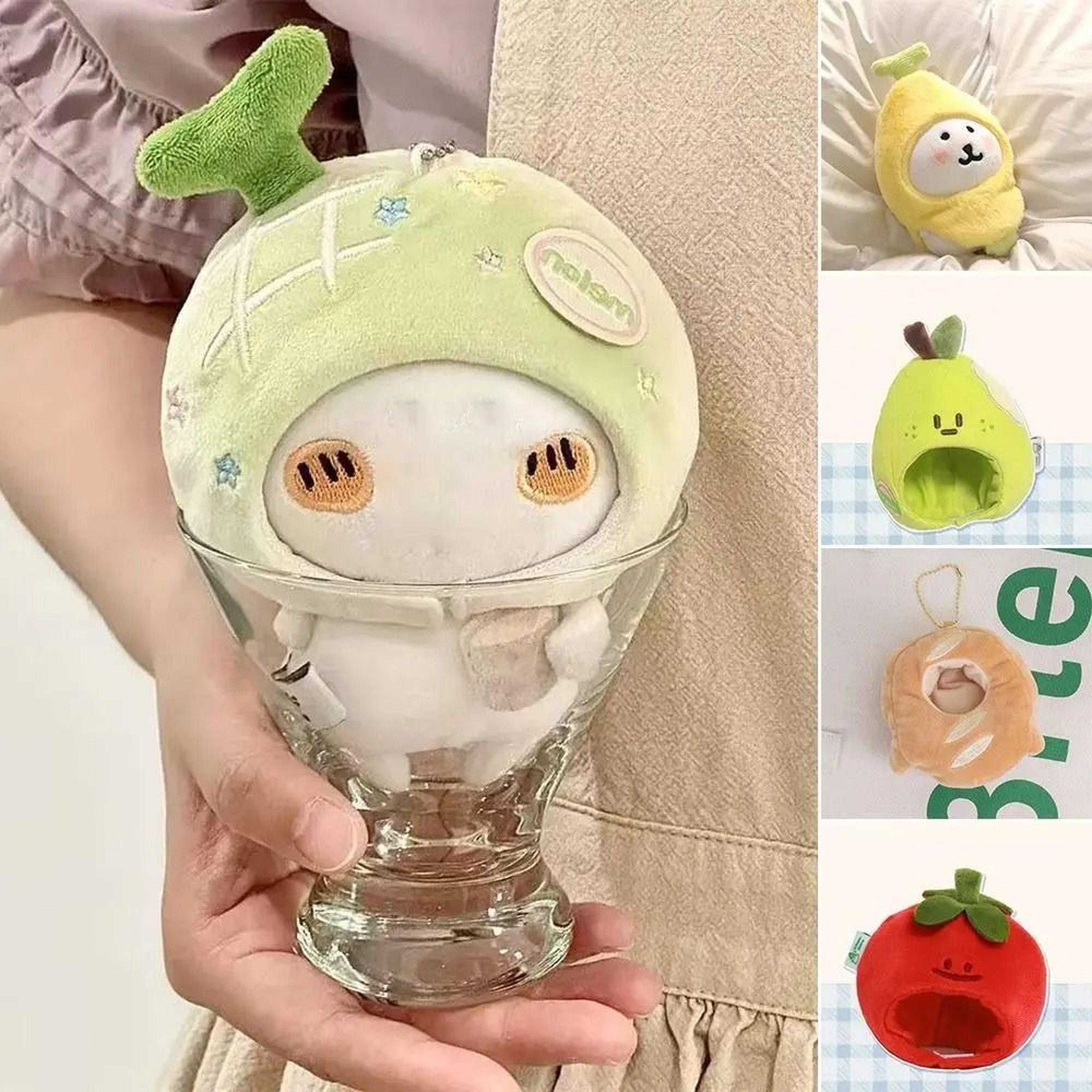 Cute Animal Doll Head Cover And Detachable Hat Accessory 19