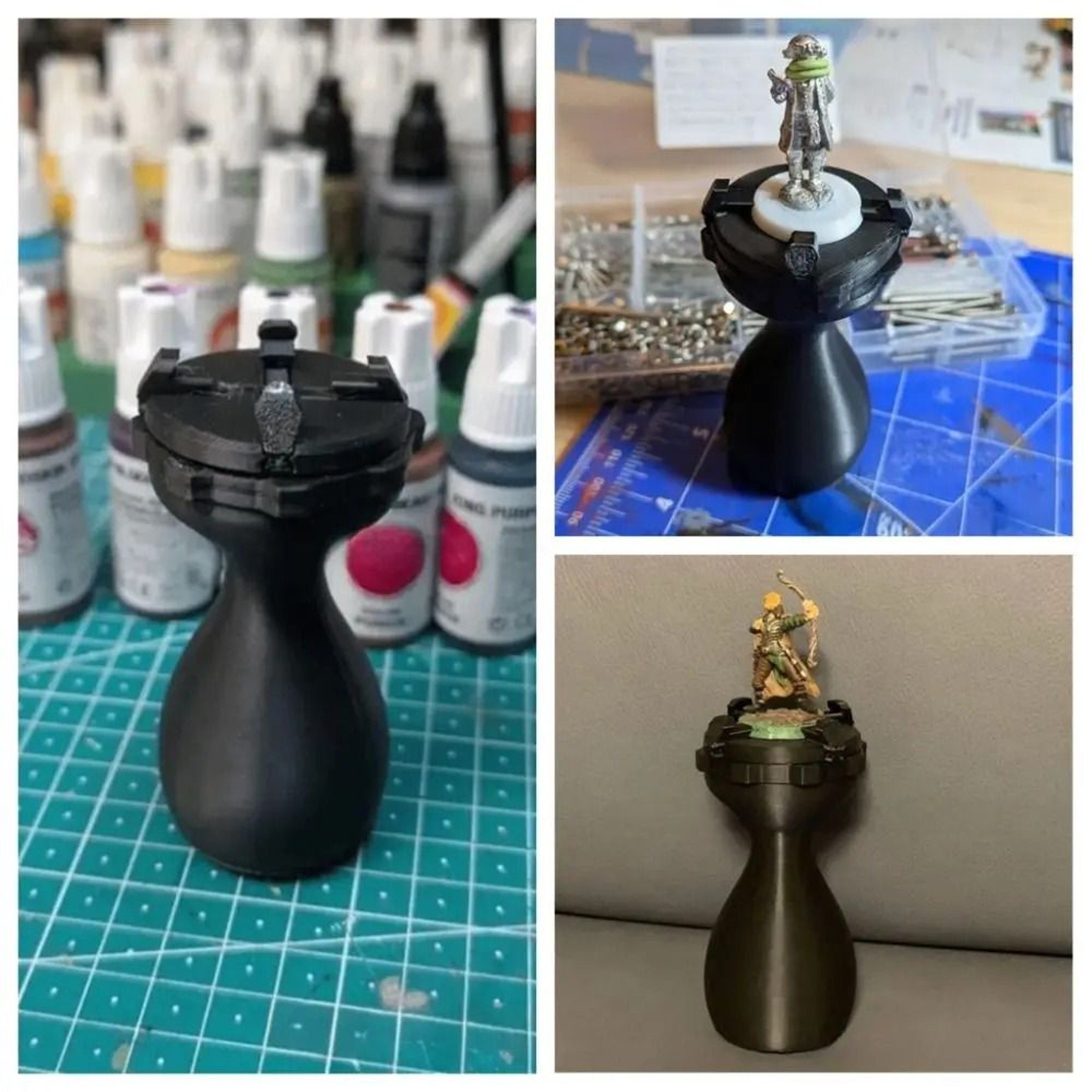Ergonomic Miniature Painting Holder For 20mm To 50mm Bases 9