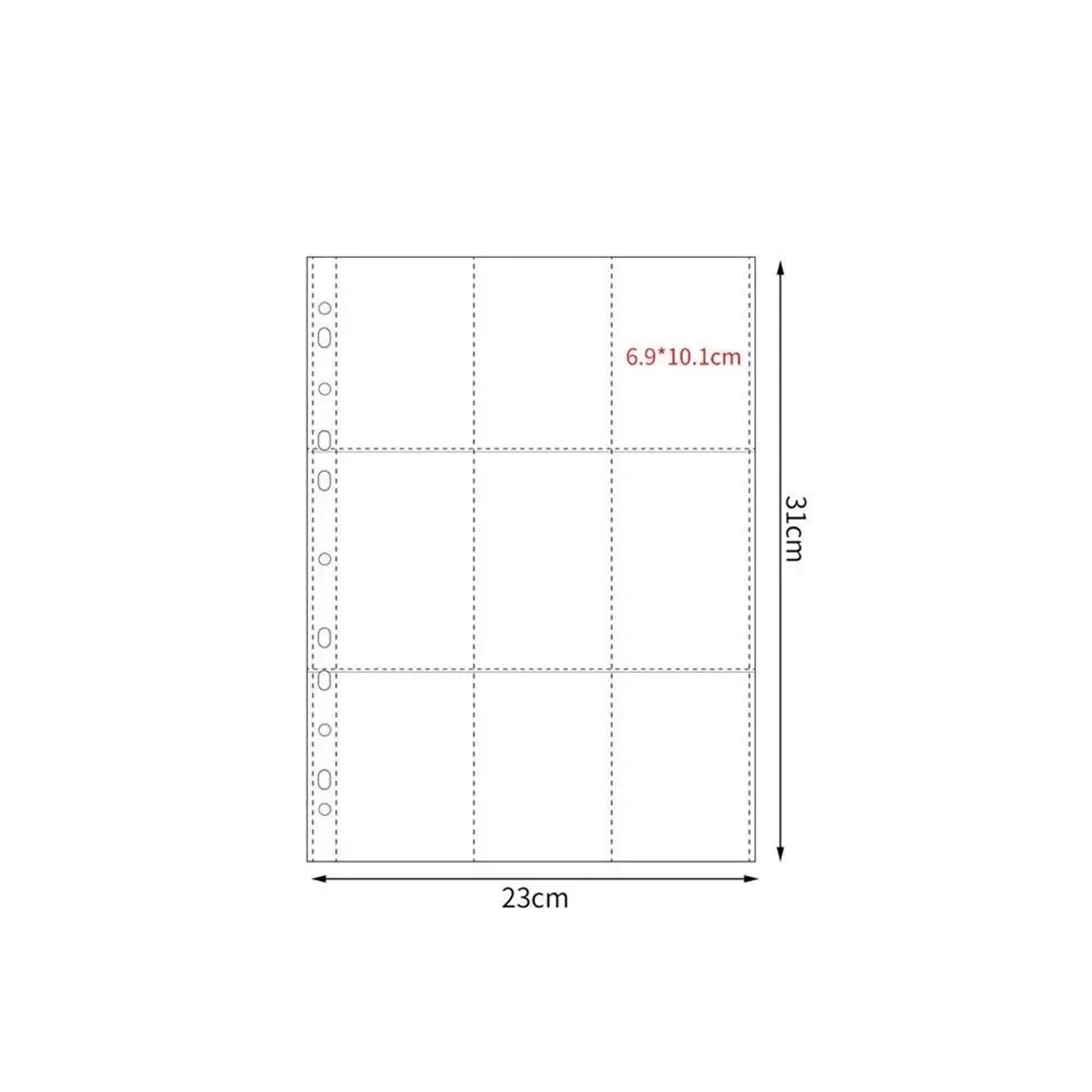 A4 Acid Free PP Multipocket Photocard Binder Refill Pages 9