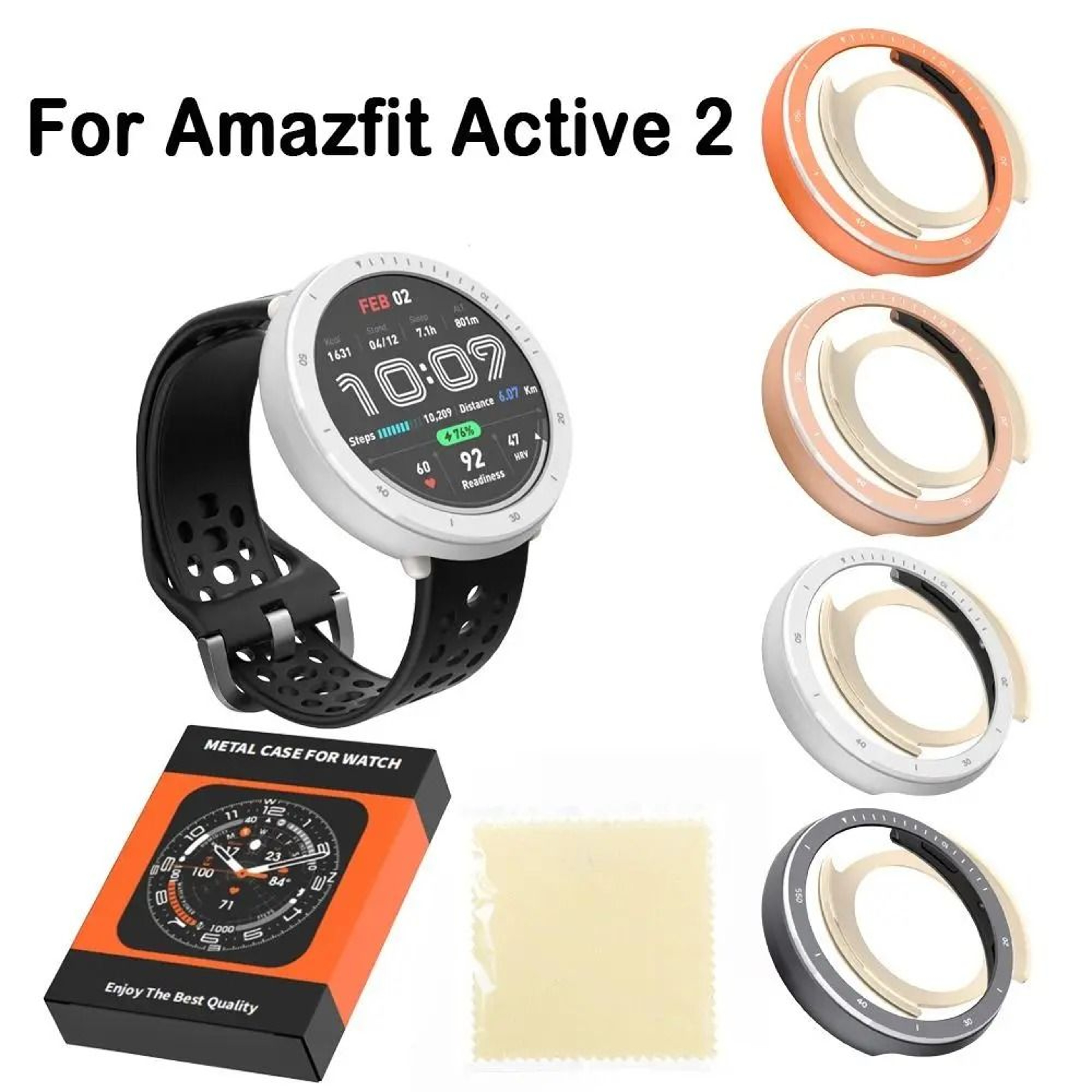 Metal Protective Bezel Case For Amazfit Active 2 Round 10