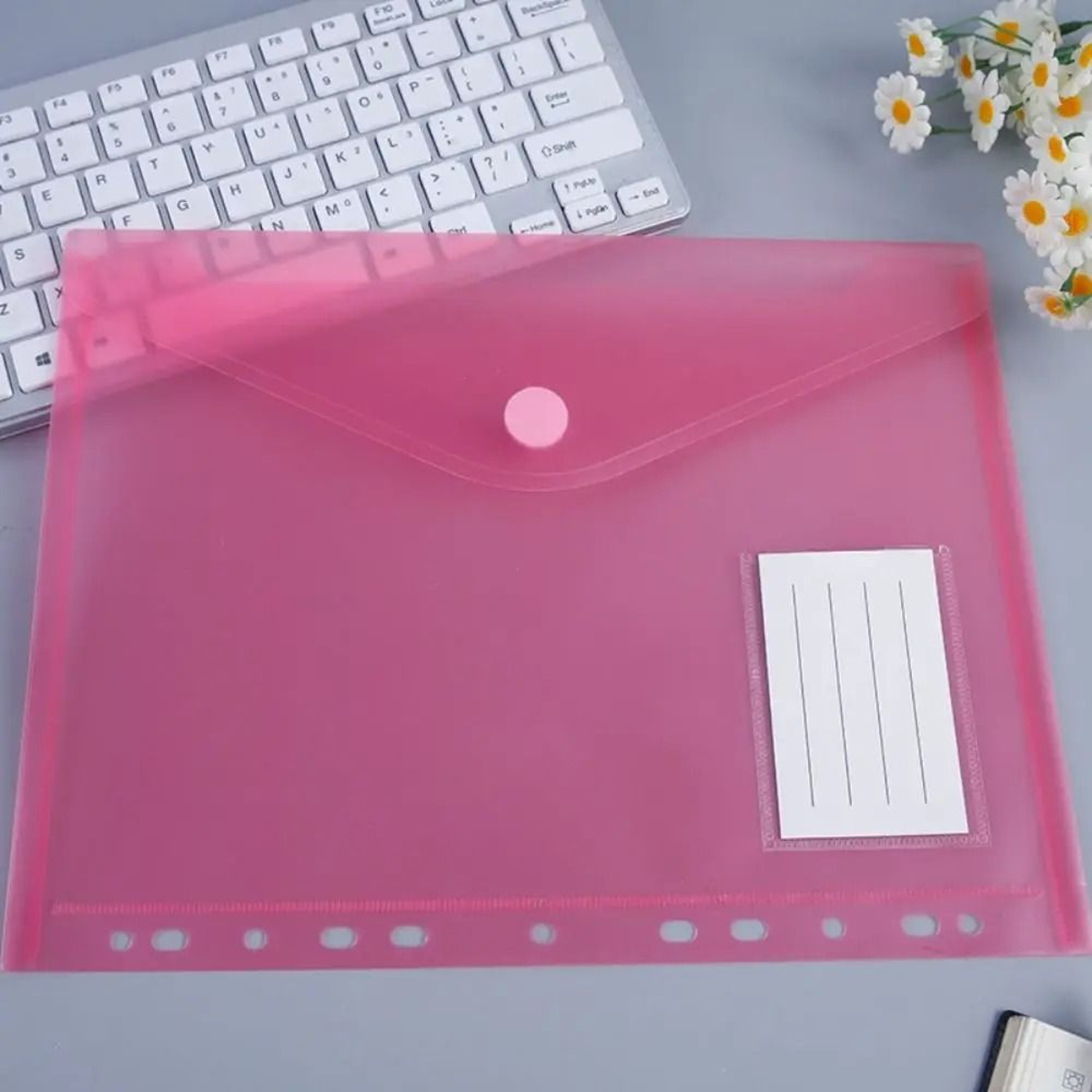 Colorful A4 Transparent Ring Binder Document Wallet 3