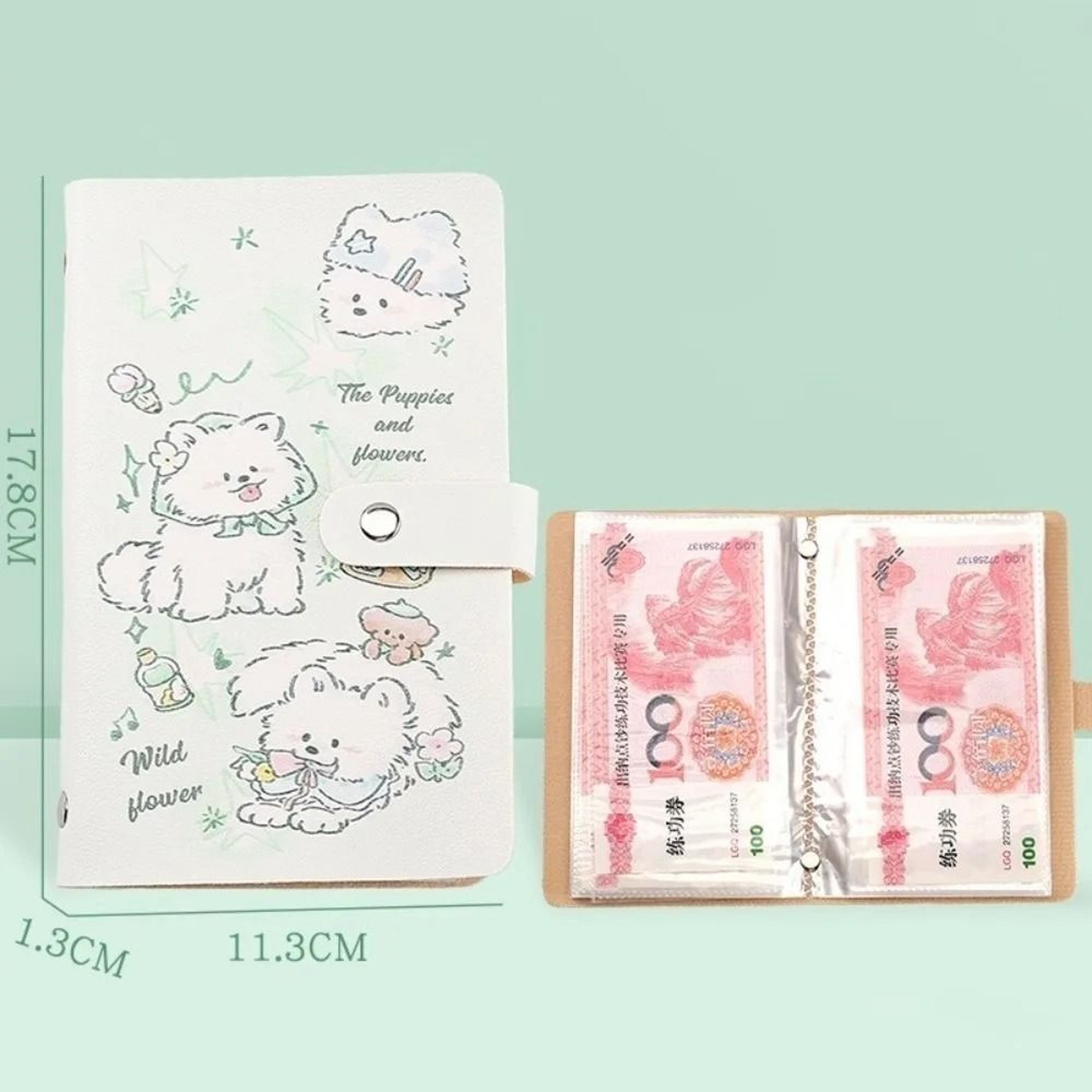 Cute Dog 100 Envelope Savings Challenge Binder 2