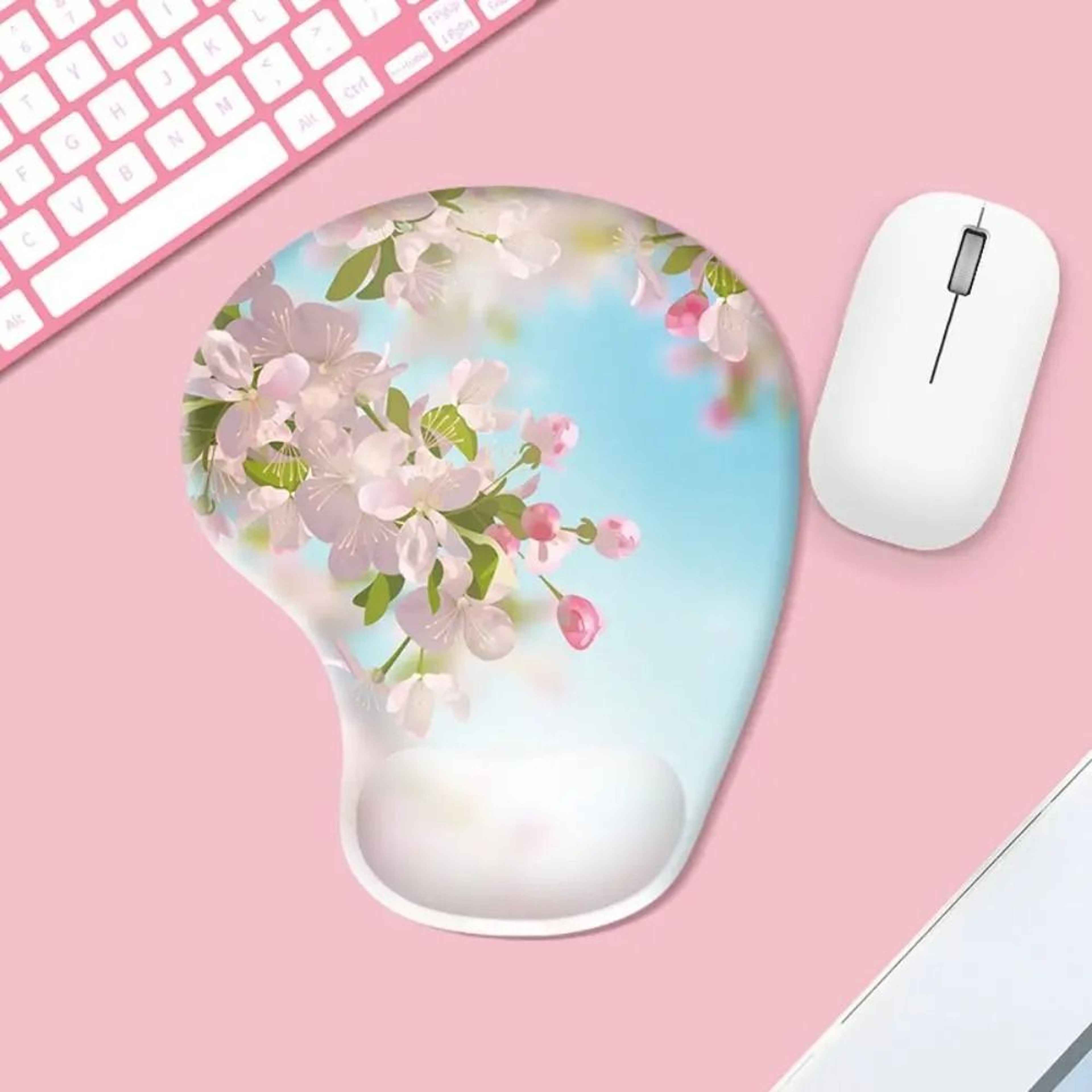 Marble Ergonomic Mouse Pad With Cushioned Wrist Rest 9