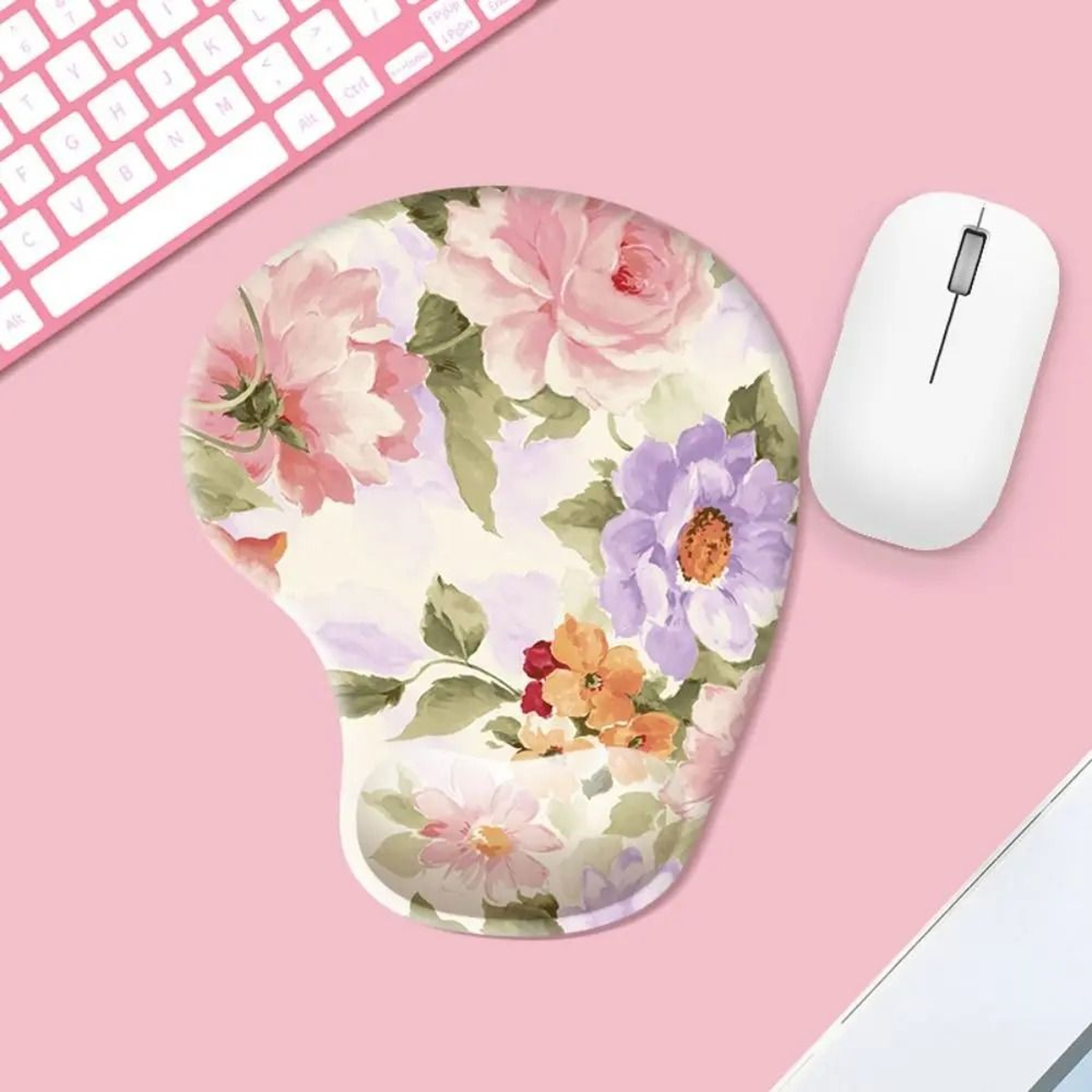 Marble Ergonomic Mouse Pad With Cushioned Wrist Rest 14