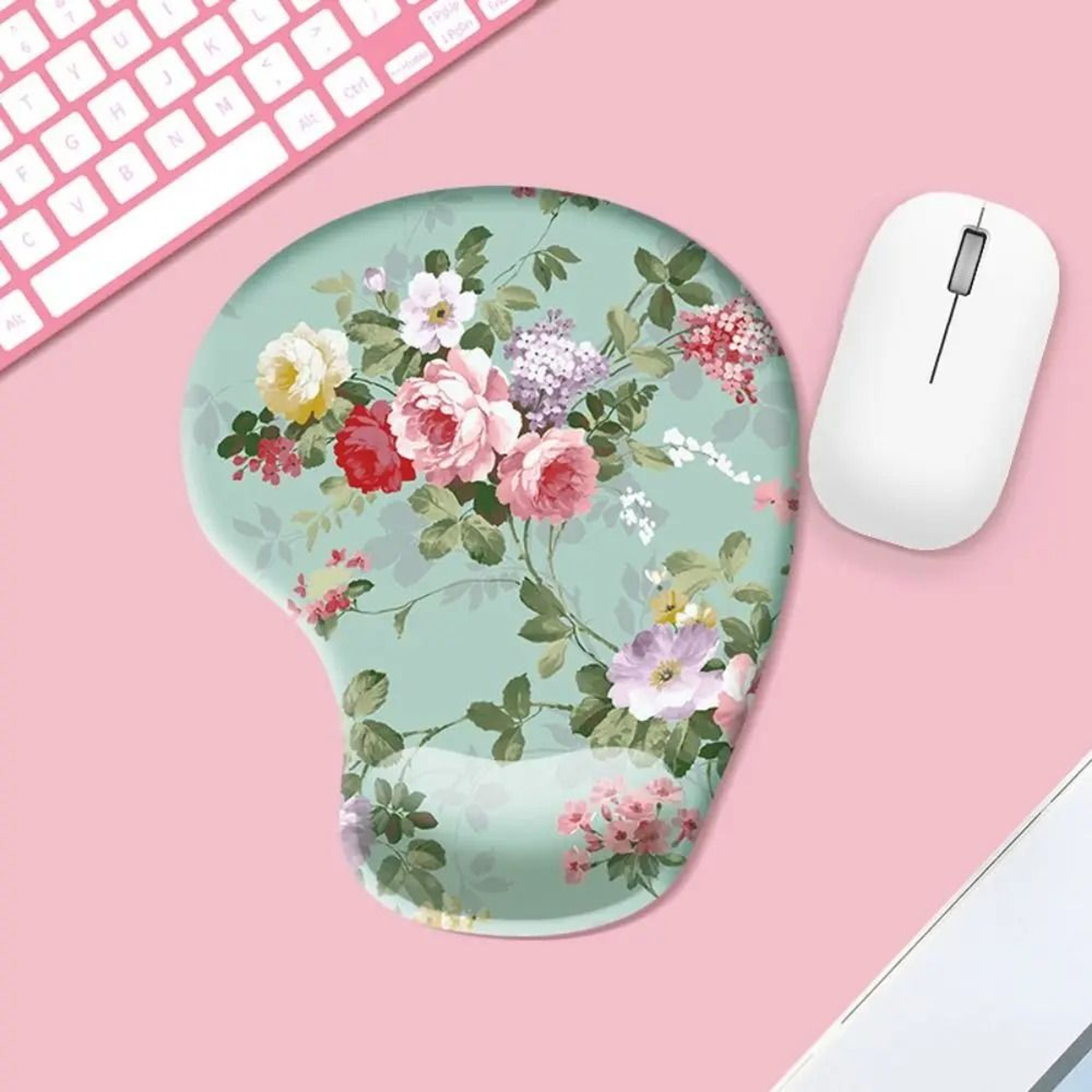 Marble Ergonomic Mouse Pad With Cushioned Wrist Rest 7