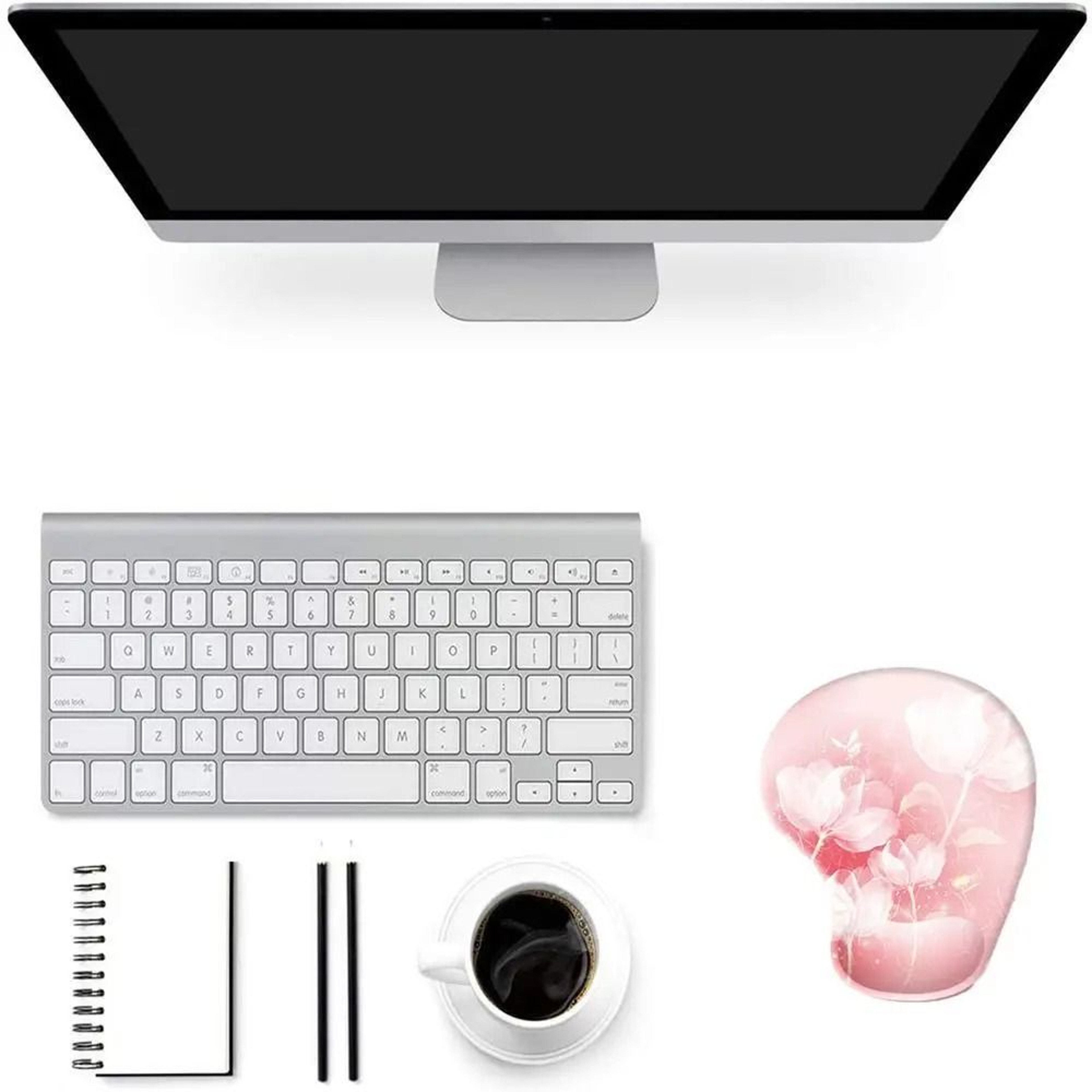 Marble Ergonomic Mouse Pad With Cushioned Wrist Rest 22