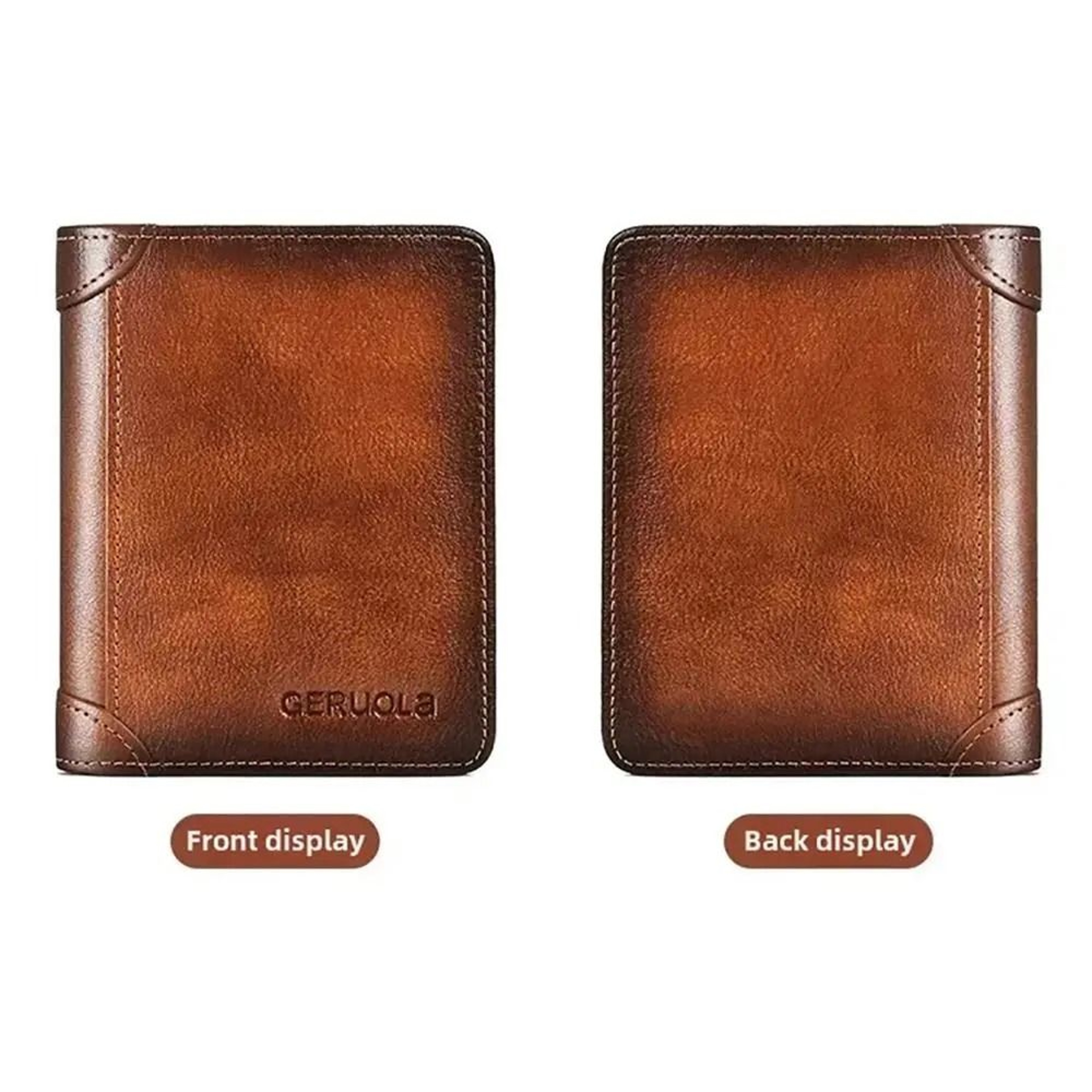 Vintage Mens RFID Blocking Trifold Wallet 5