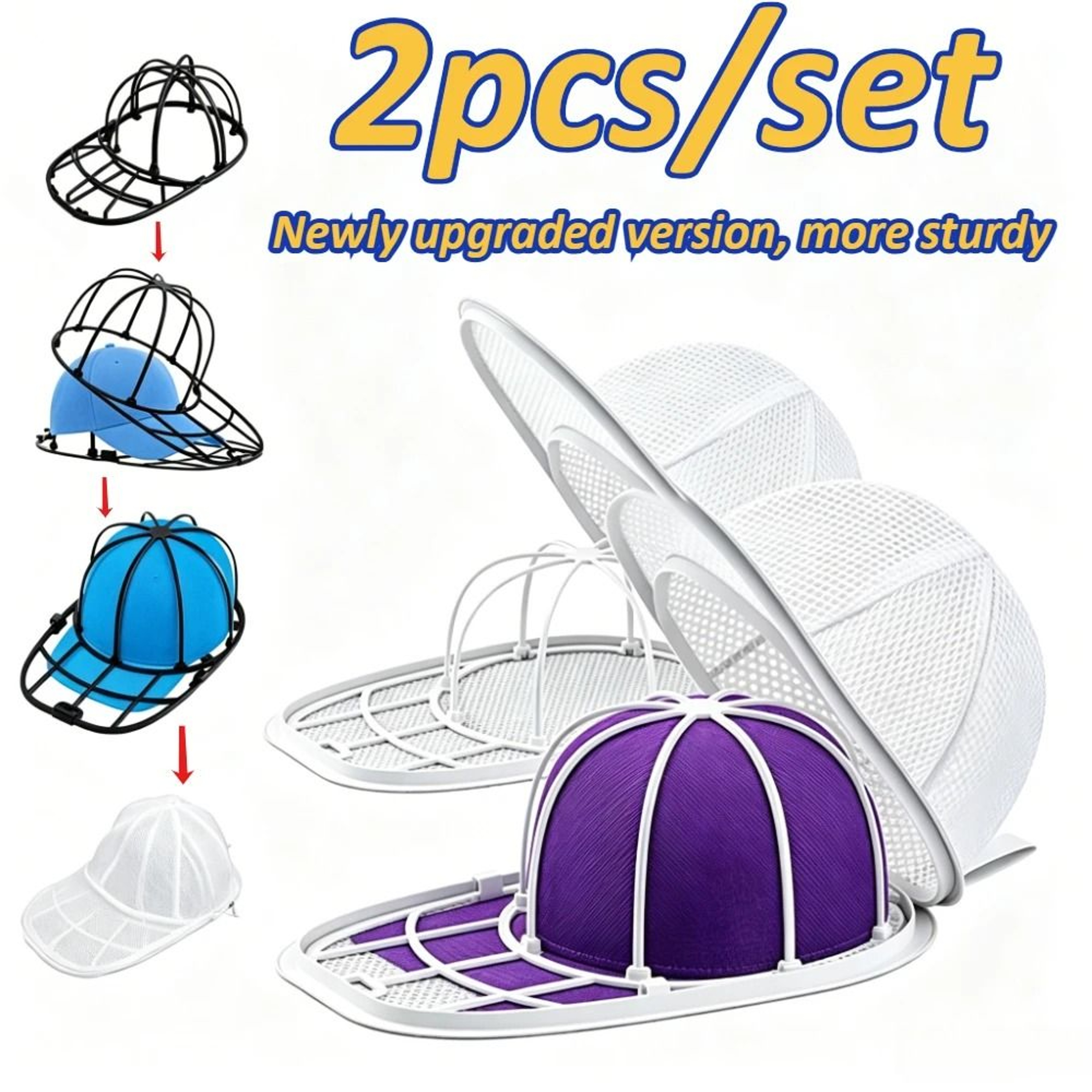 Two Layer Baseball Cap Washer Cage And Laundry Bag Set 0