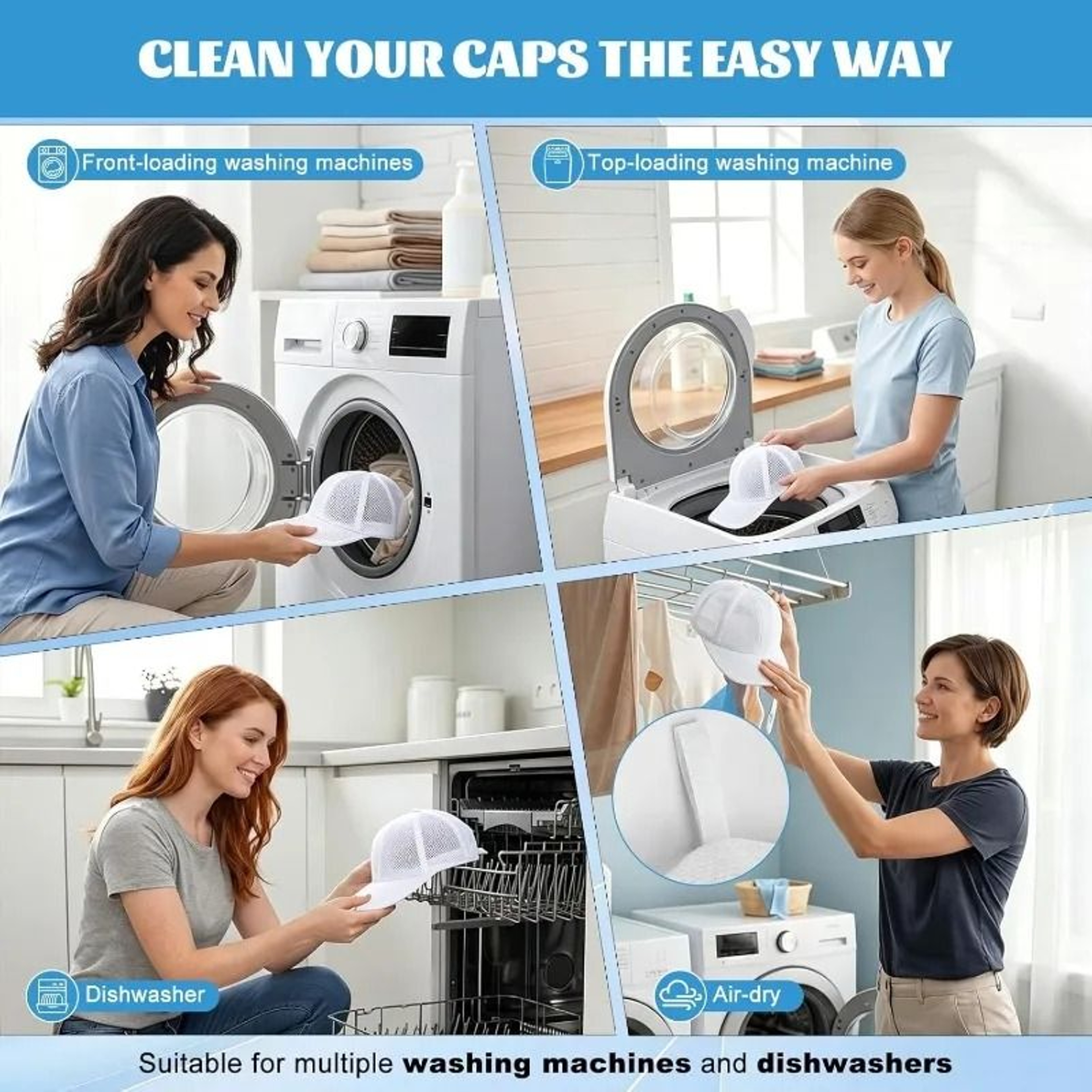 Two Layer Baseball Cap Washer Cage And Laundry Bag Set 9