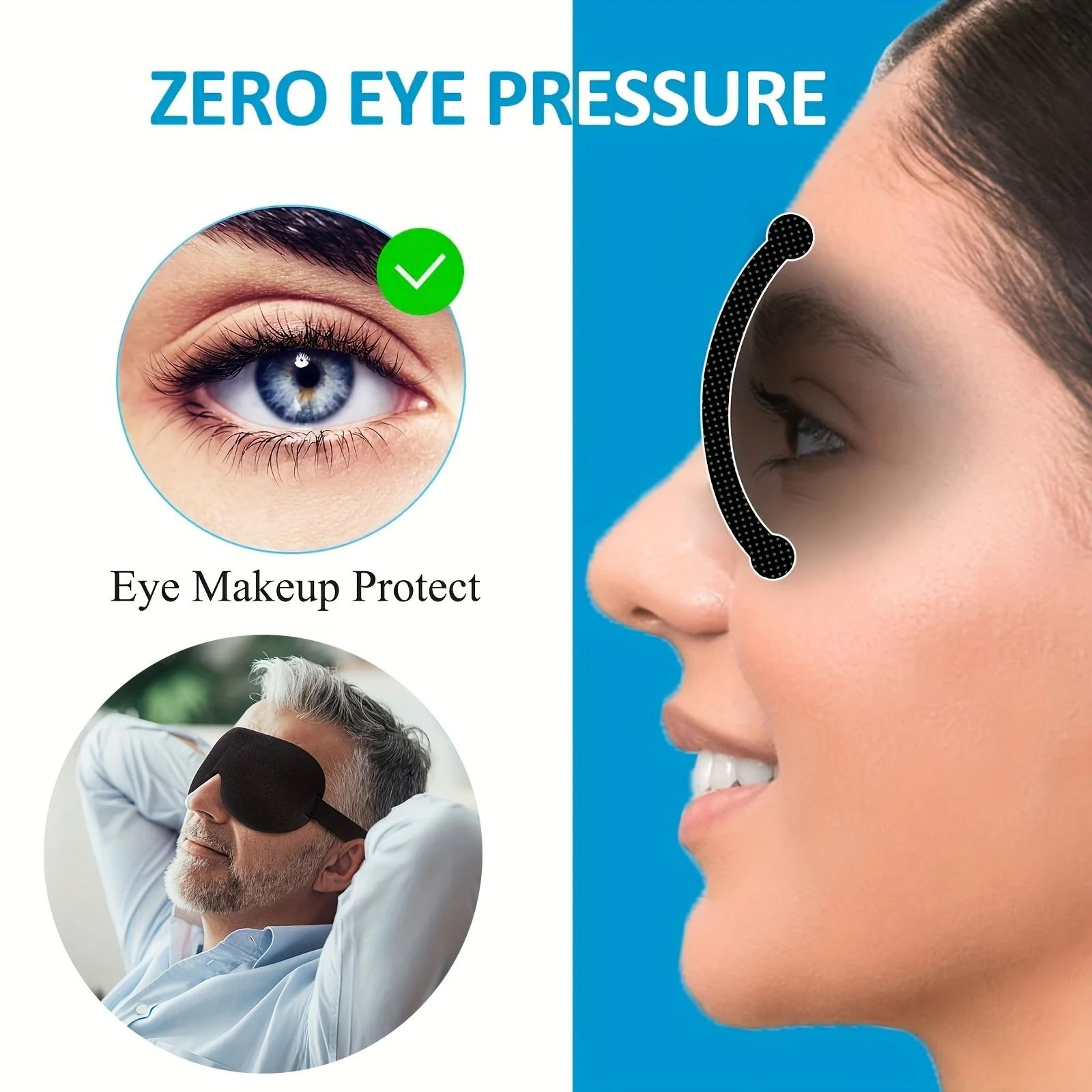 Two Piece Deep Contour Light Blocking Sleep Mask Set 6