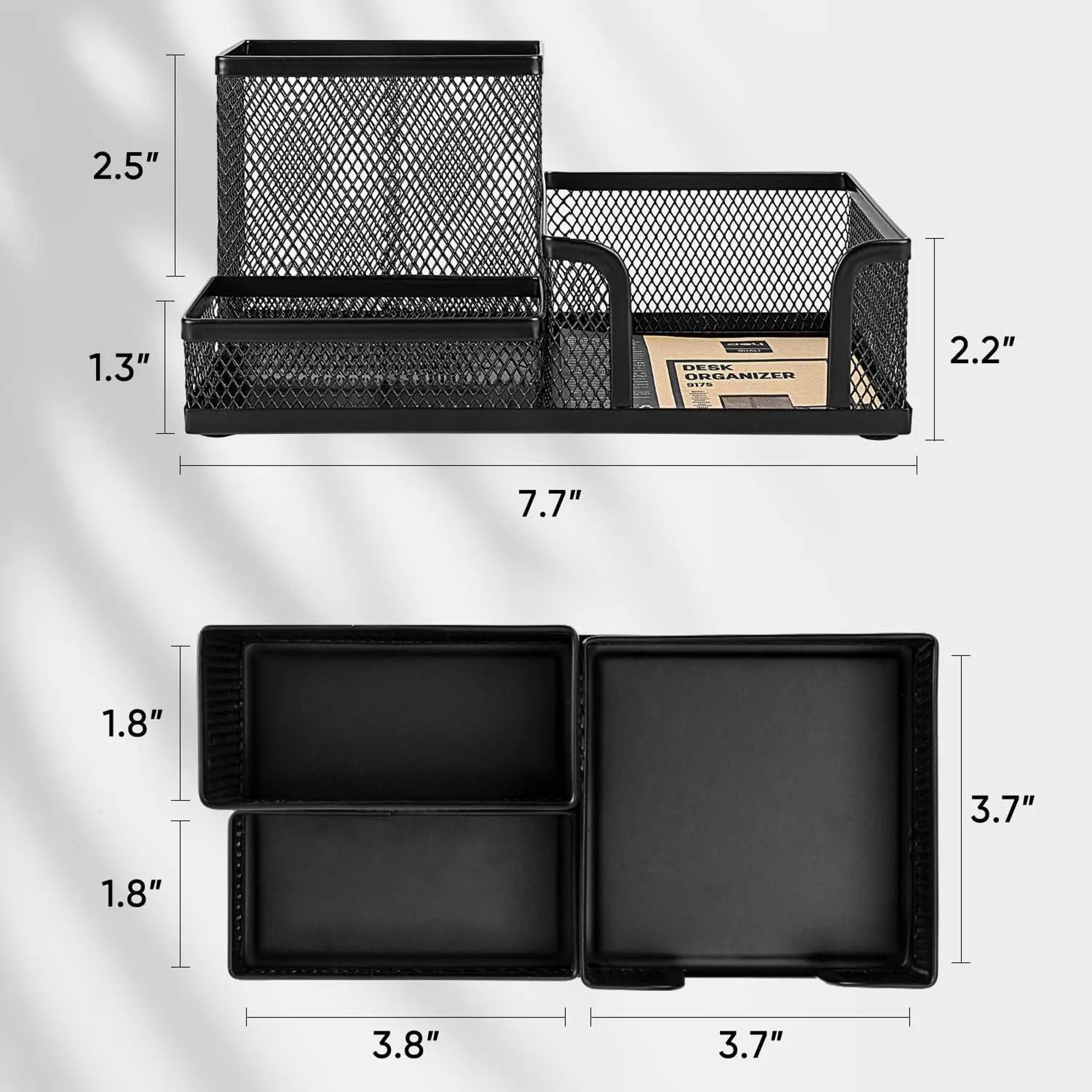 Three Tier Mesh Desk Organizer With Pencil Holder 3