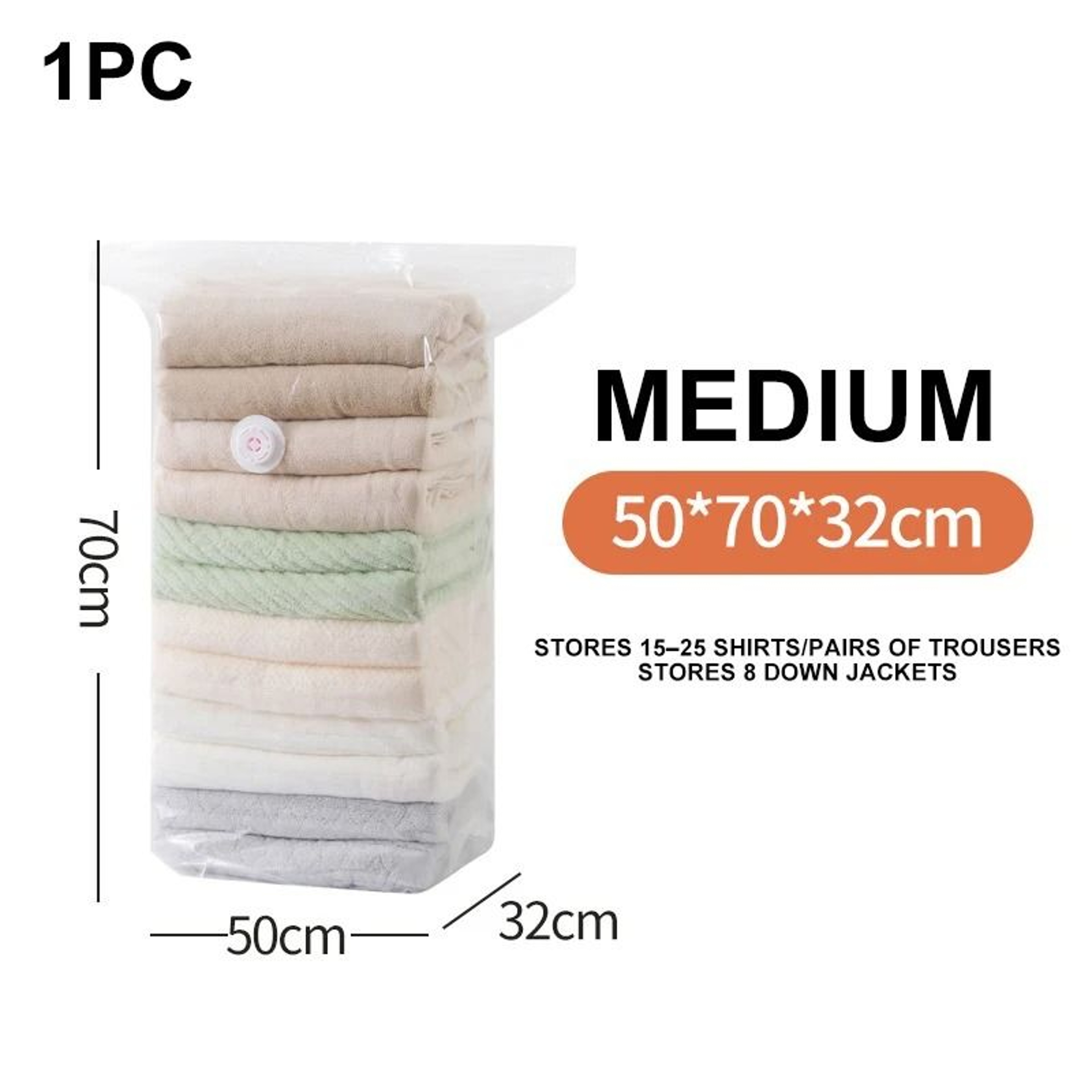 Three Piece No Pump Compression Storage Bag Set 6