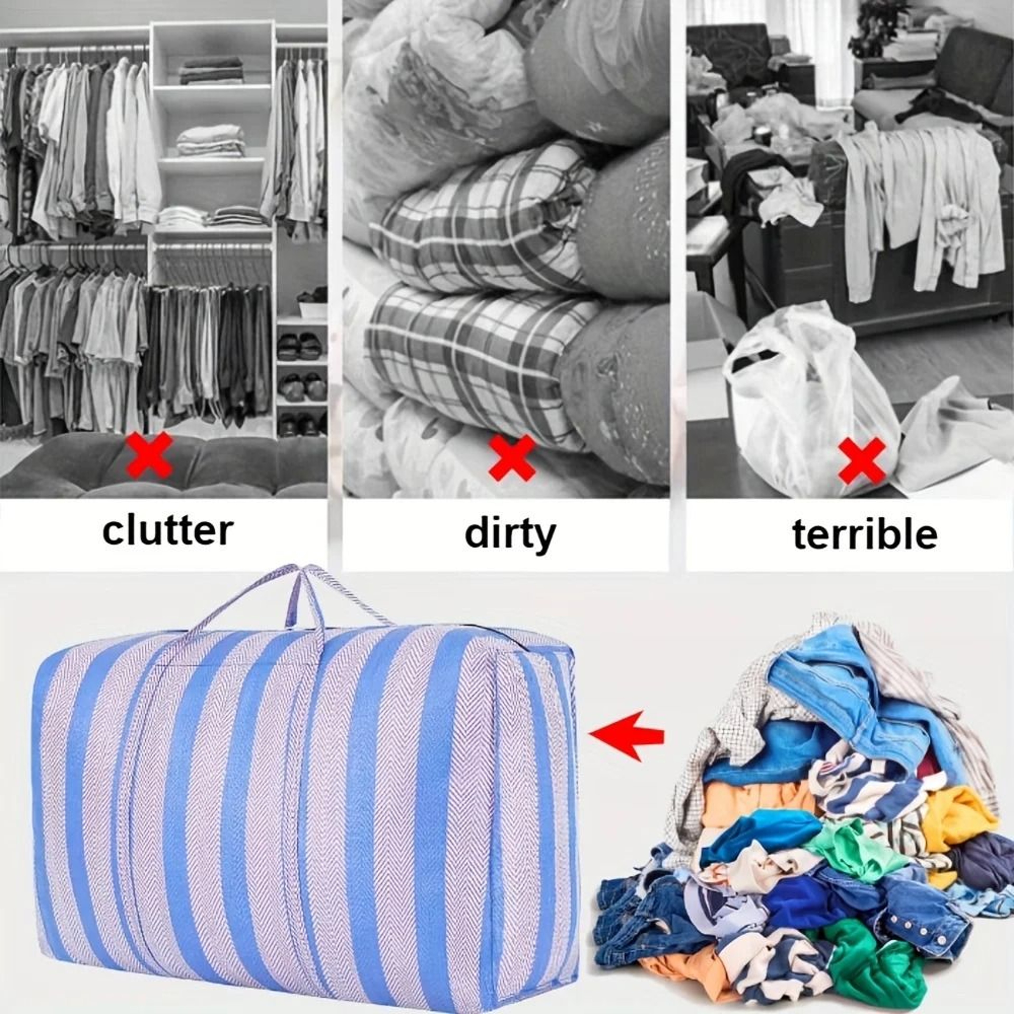 Extra Large Nylon Moving Bag For Travel Bedding And Storage 5