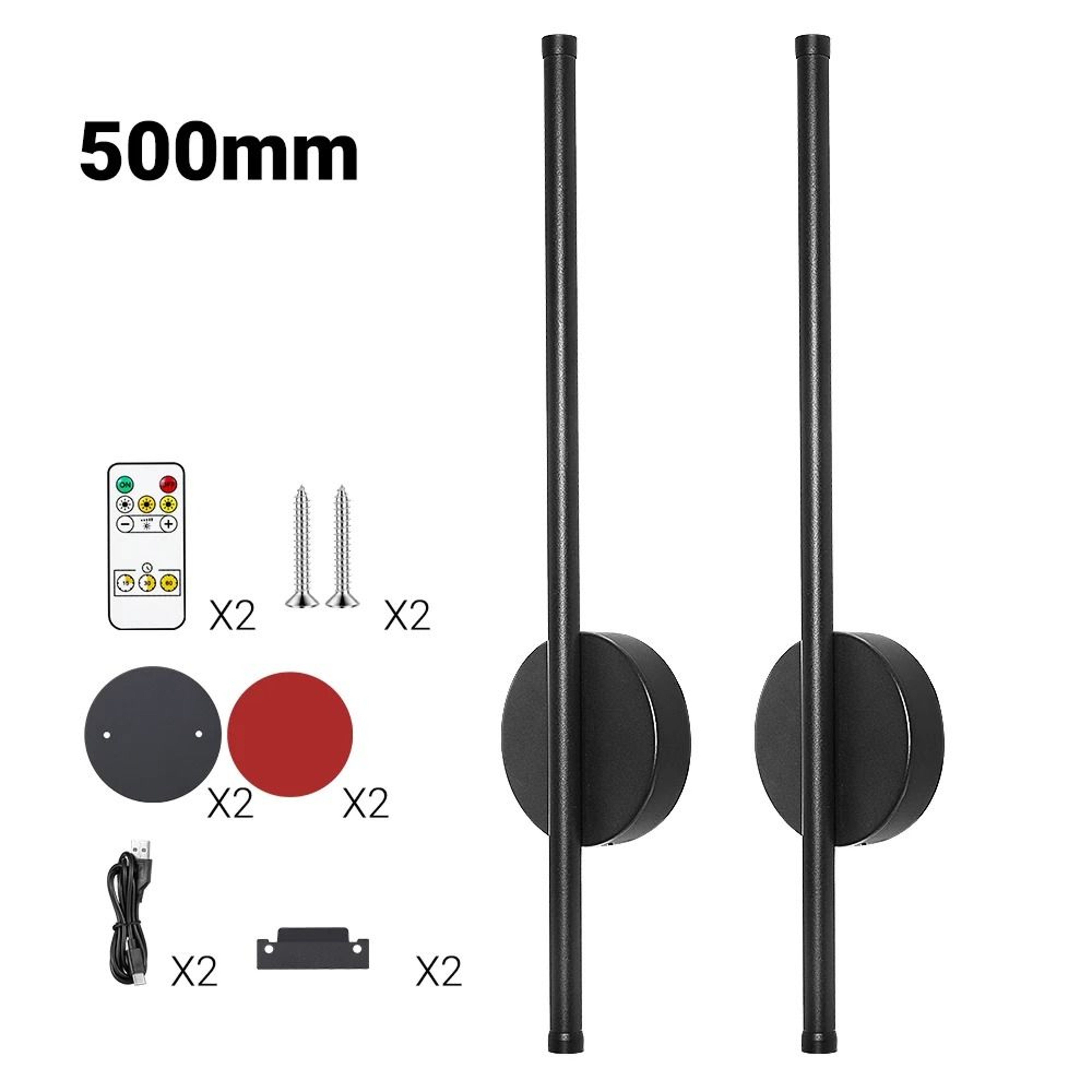 Rechargeable LED Wall Sconce Set With Remote Controlled Dimmable Lighting 1