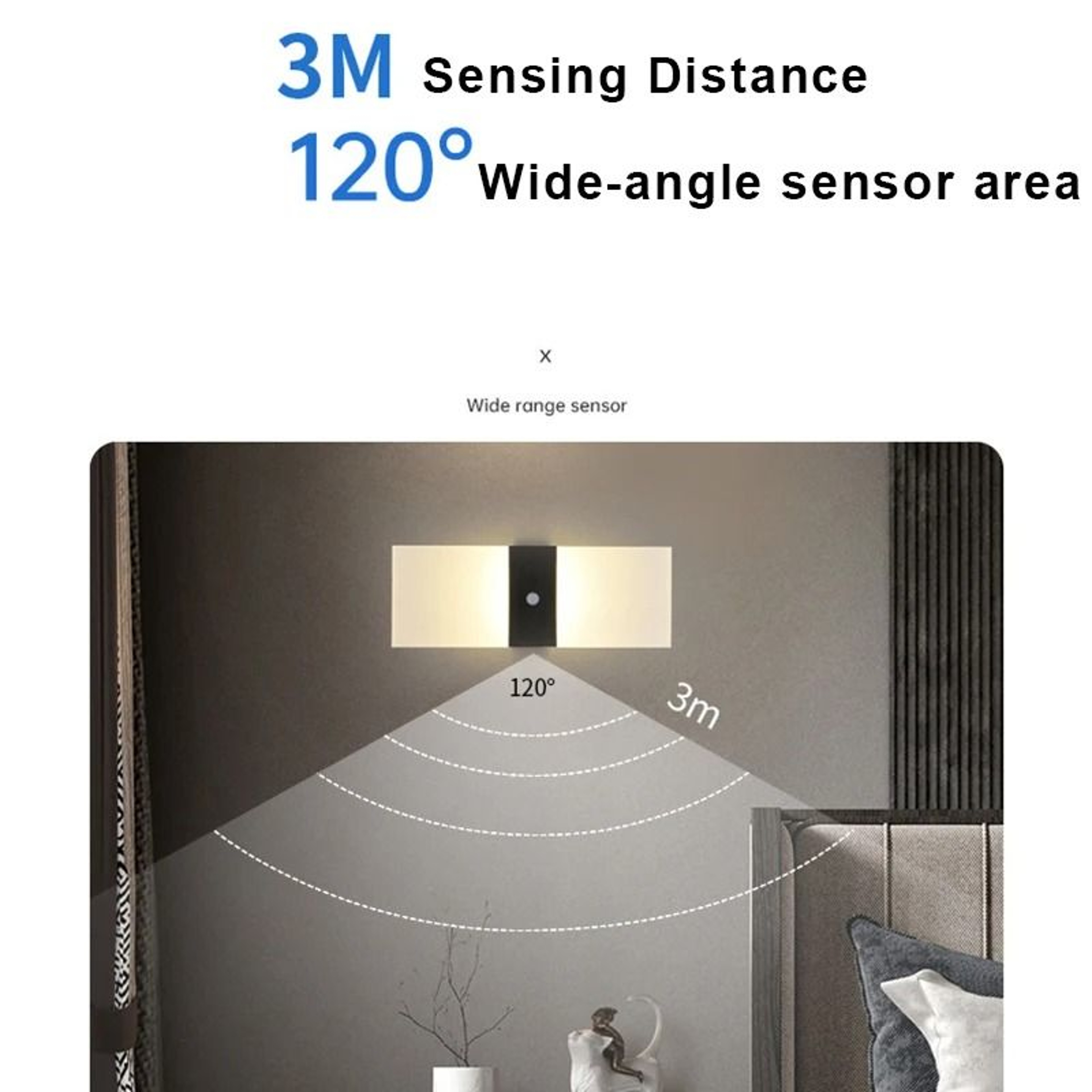 USB Rechargeable Motion Sensor LED Wall Lamp 6