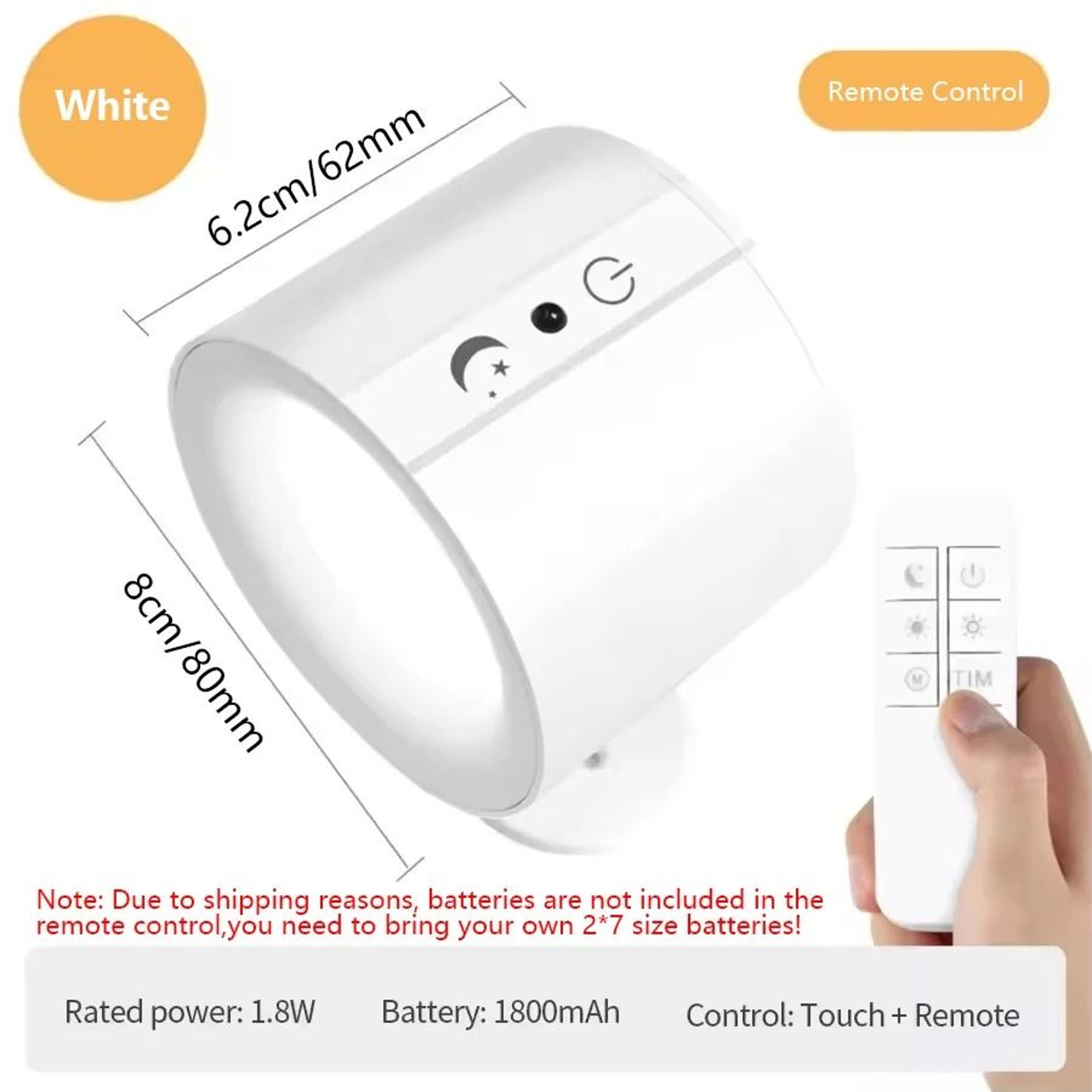 Dual Beam Rechargeable LED Wall Light With 360 Degree Rotation And Remote Control 2