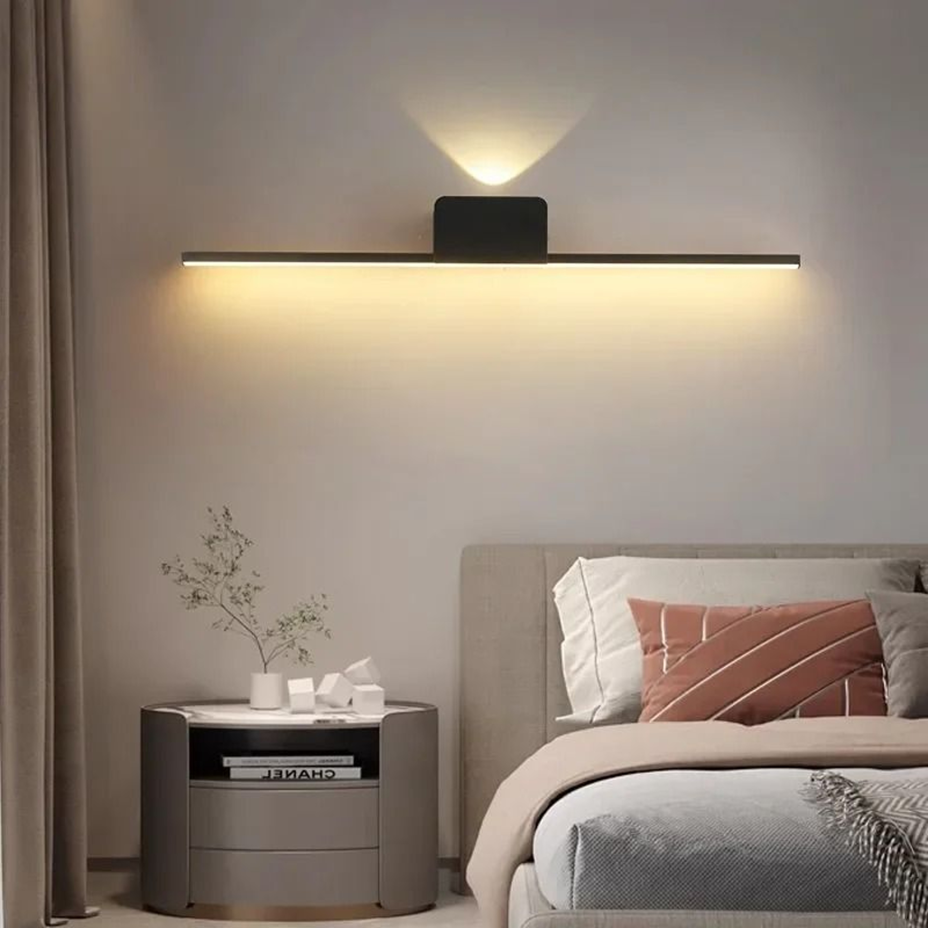 Minimalist Long Strip LED Wall Sconce For Bedroom And Living Room 5