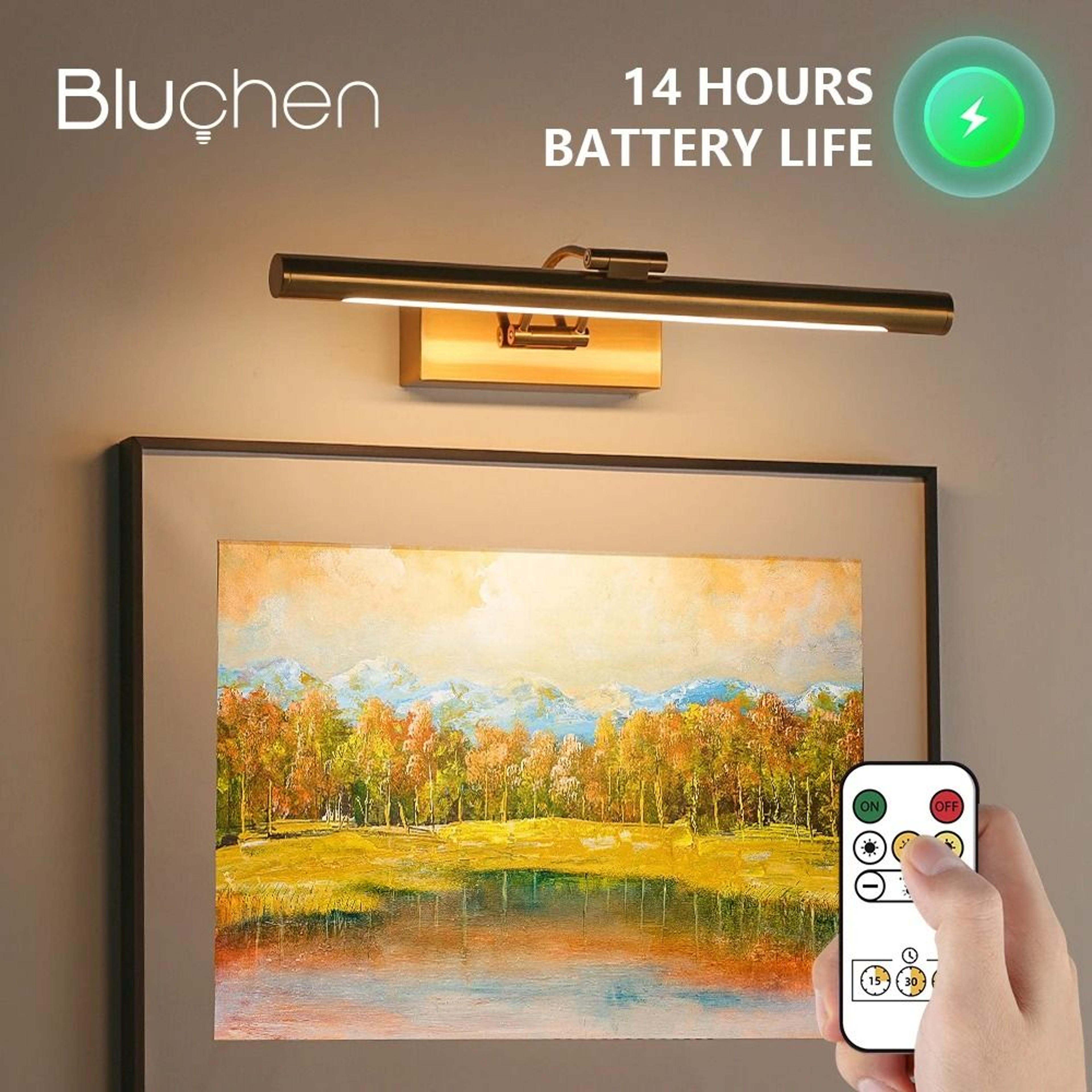Rechargeable Wireless Picture Light With Remote Control 0
