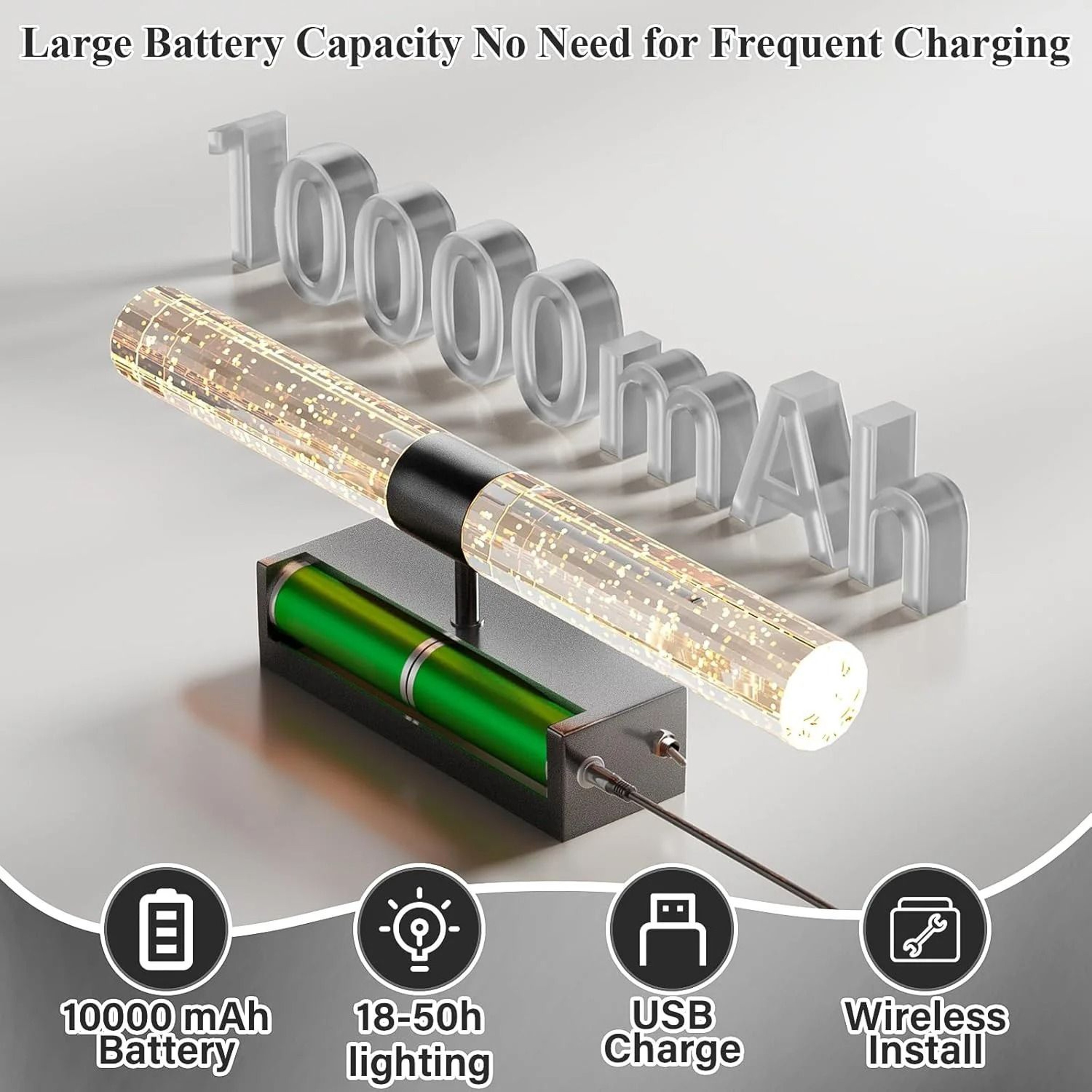 Crystal Bubble Rechargeable LED Wall Lamp 4