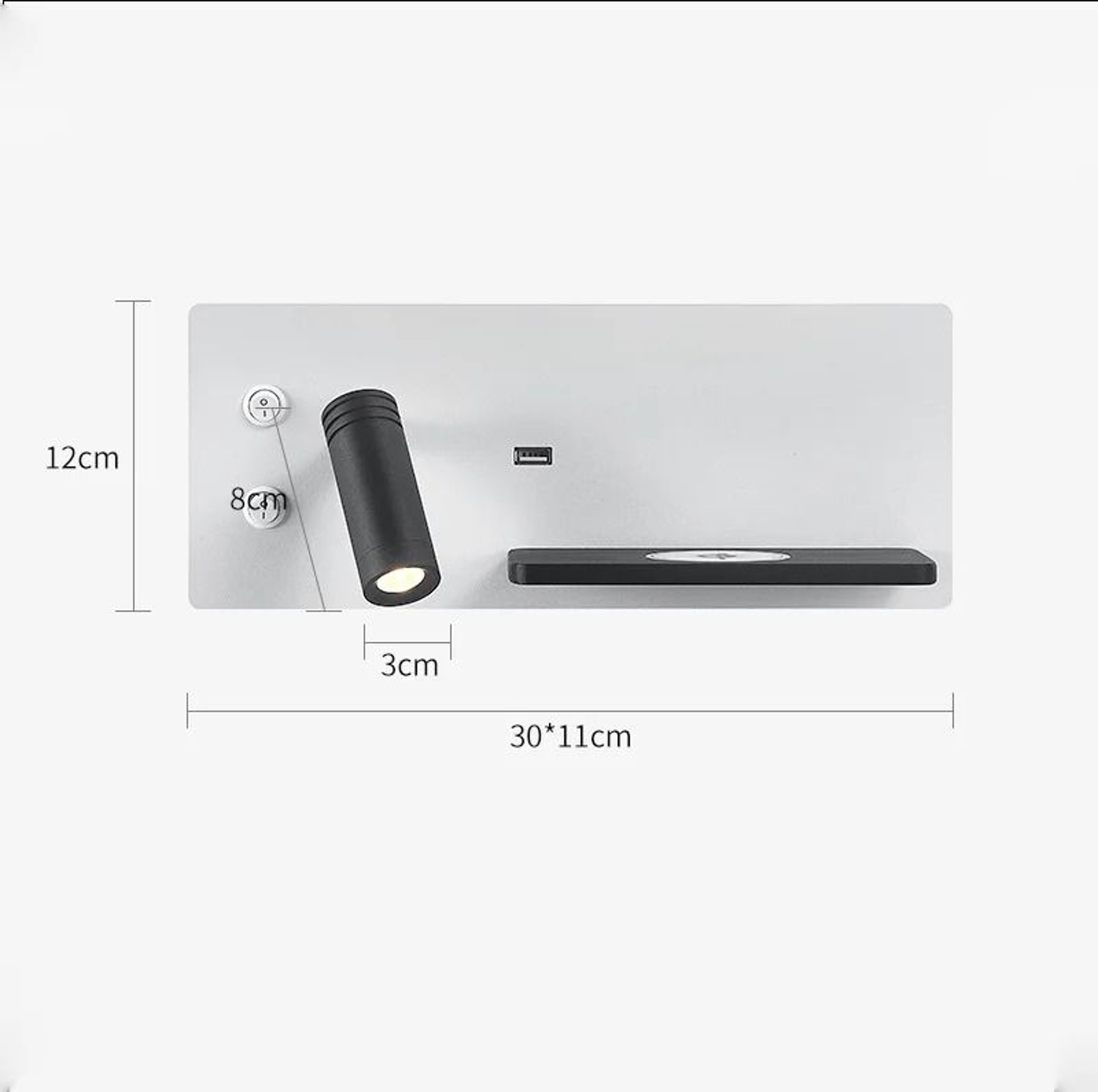 Adjustable LED Reading Wall Lamp With Dual Charging 5