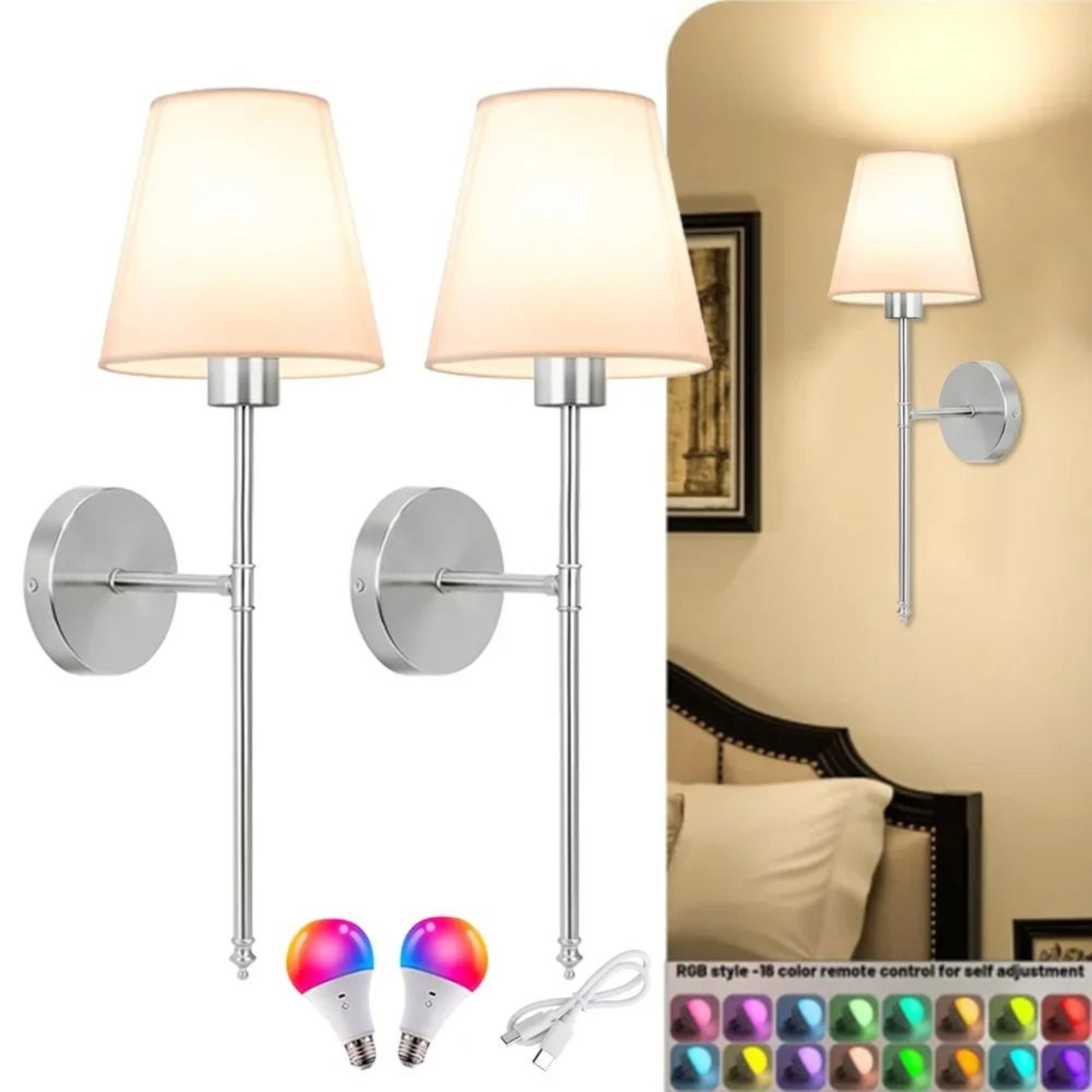 Nordic RGB Rechargeable Wall Sconce 0