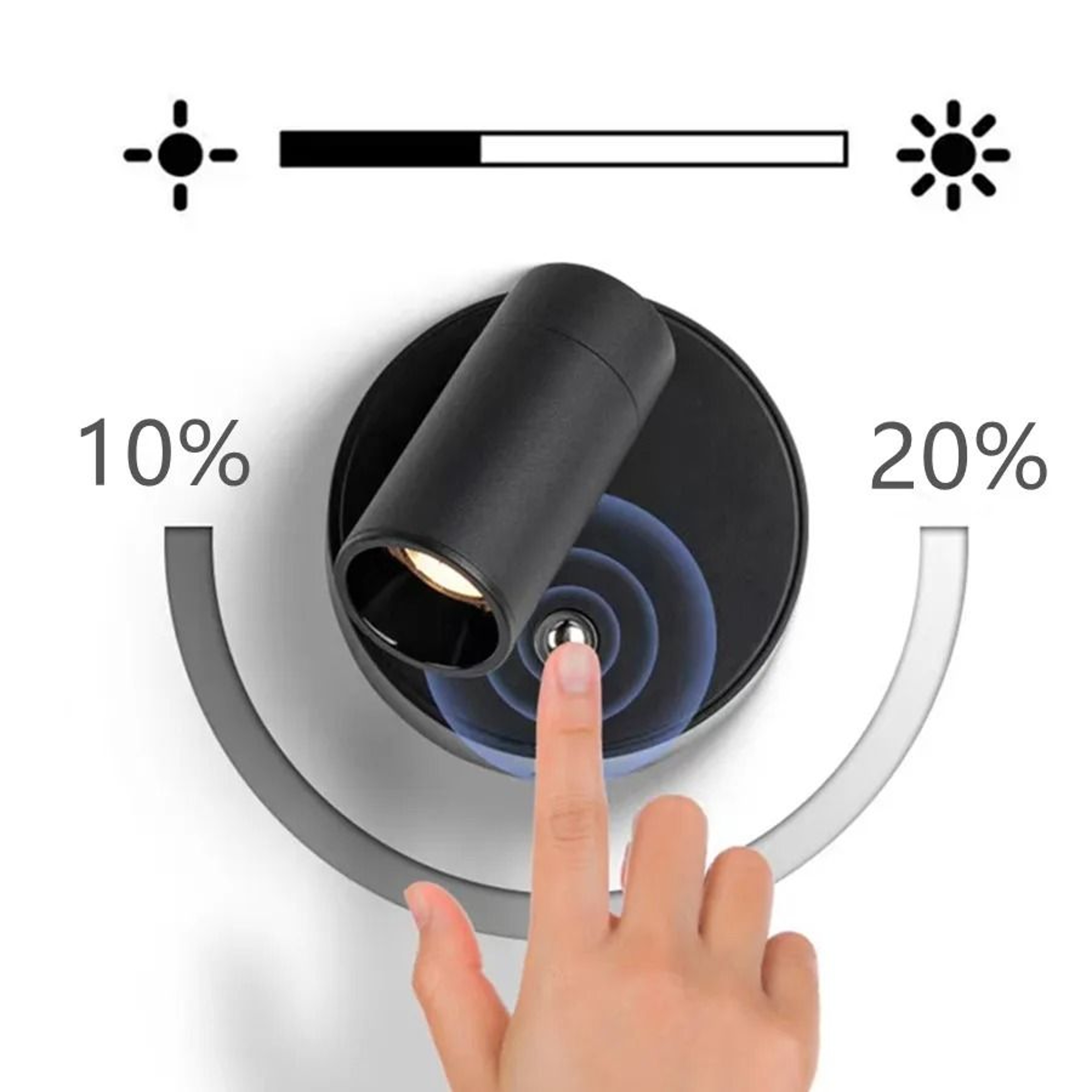 Magnetic Rechargeable LED Wall Light With Touch Dimming 10