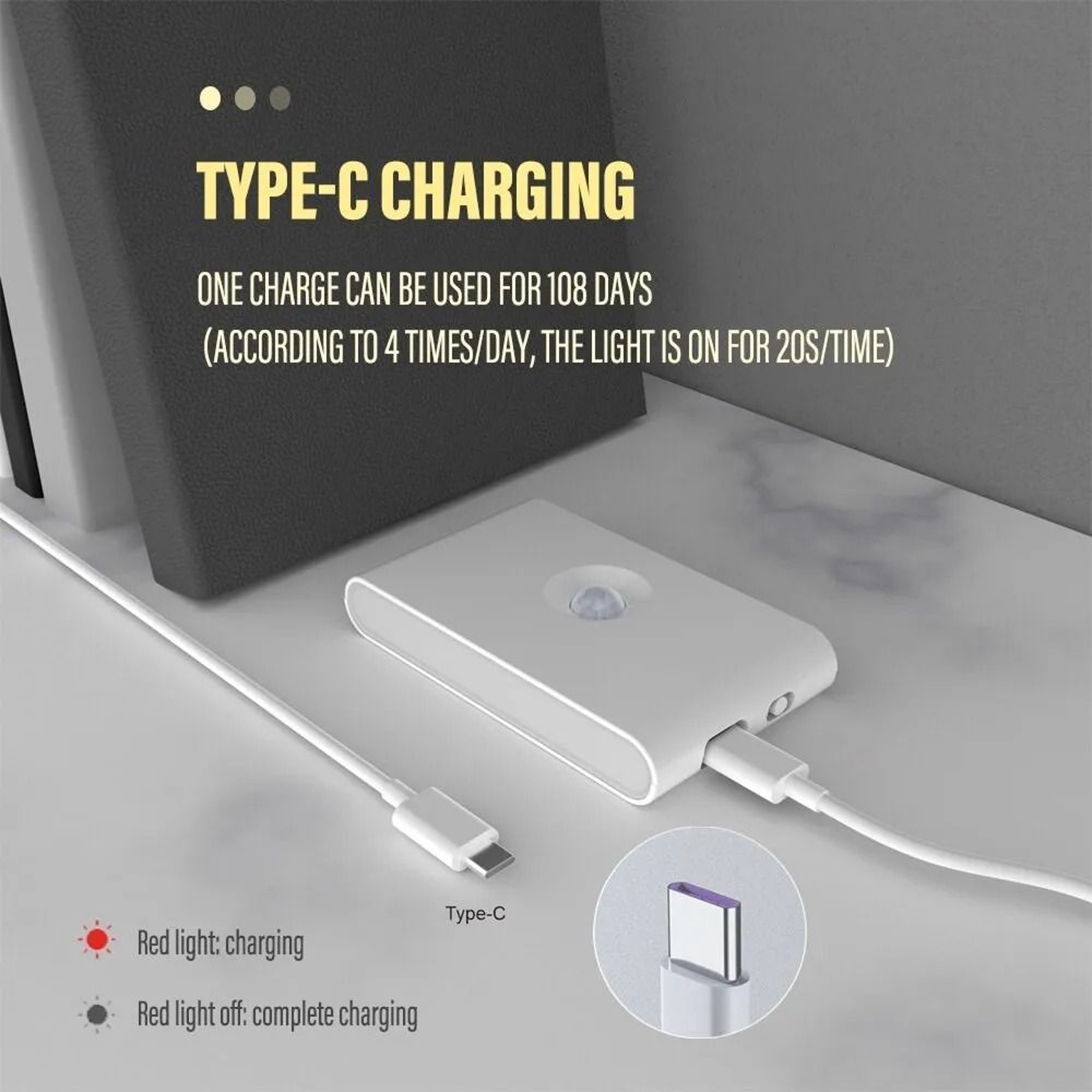 Smart Rechargeable Motion Sensor LED Wall Light 6
