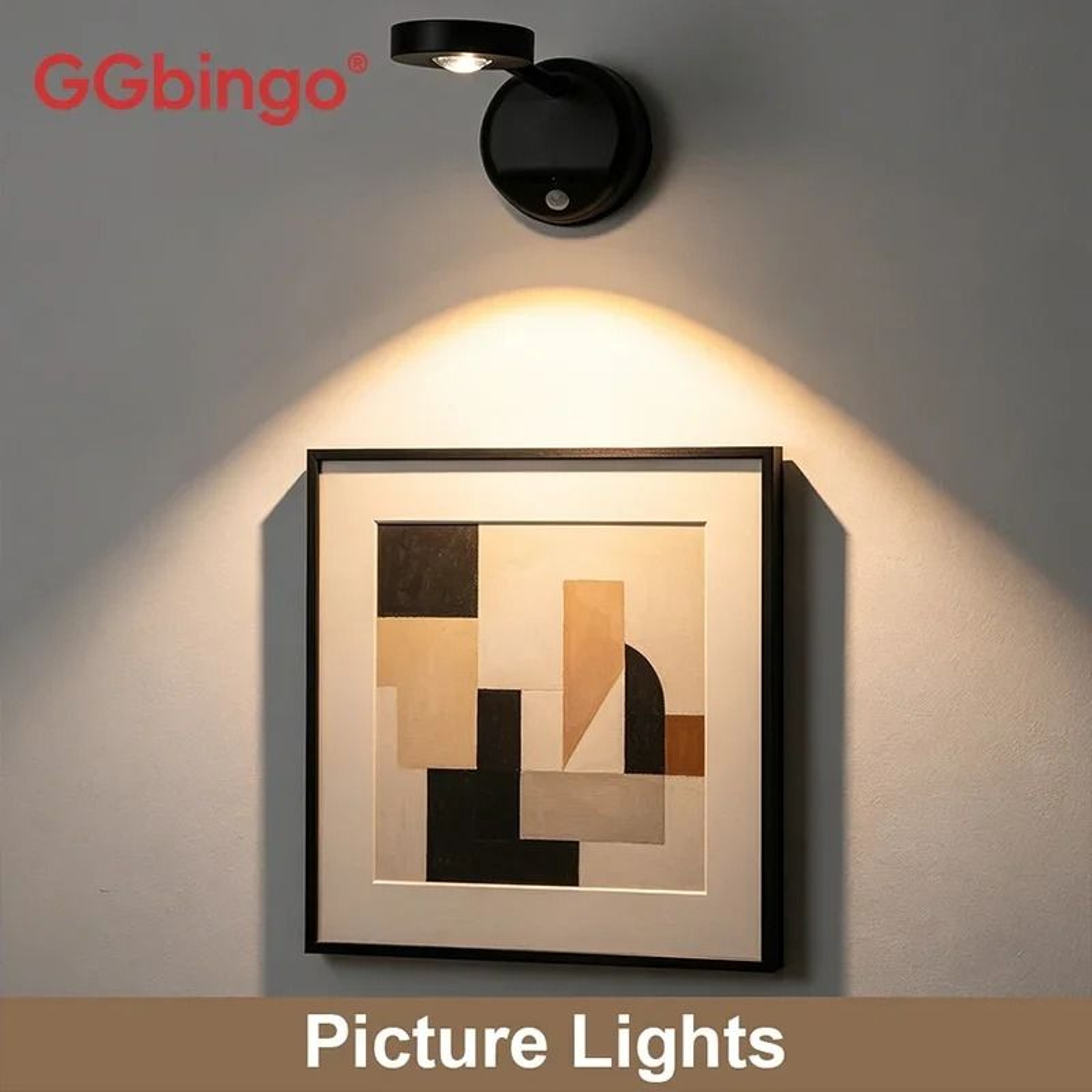 GGbingo Rechargeable Motion Sensor Picture Light 0