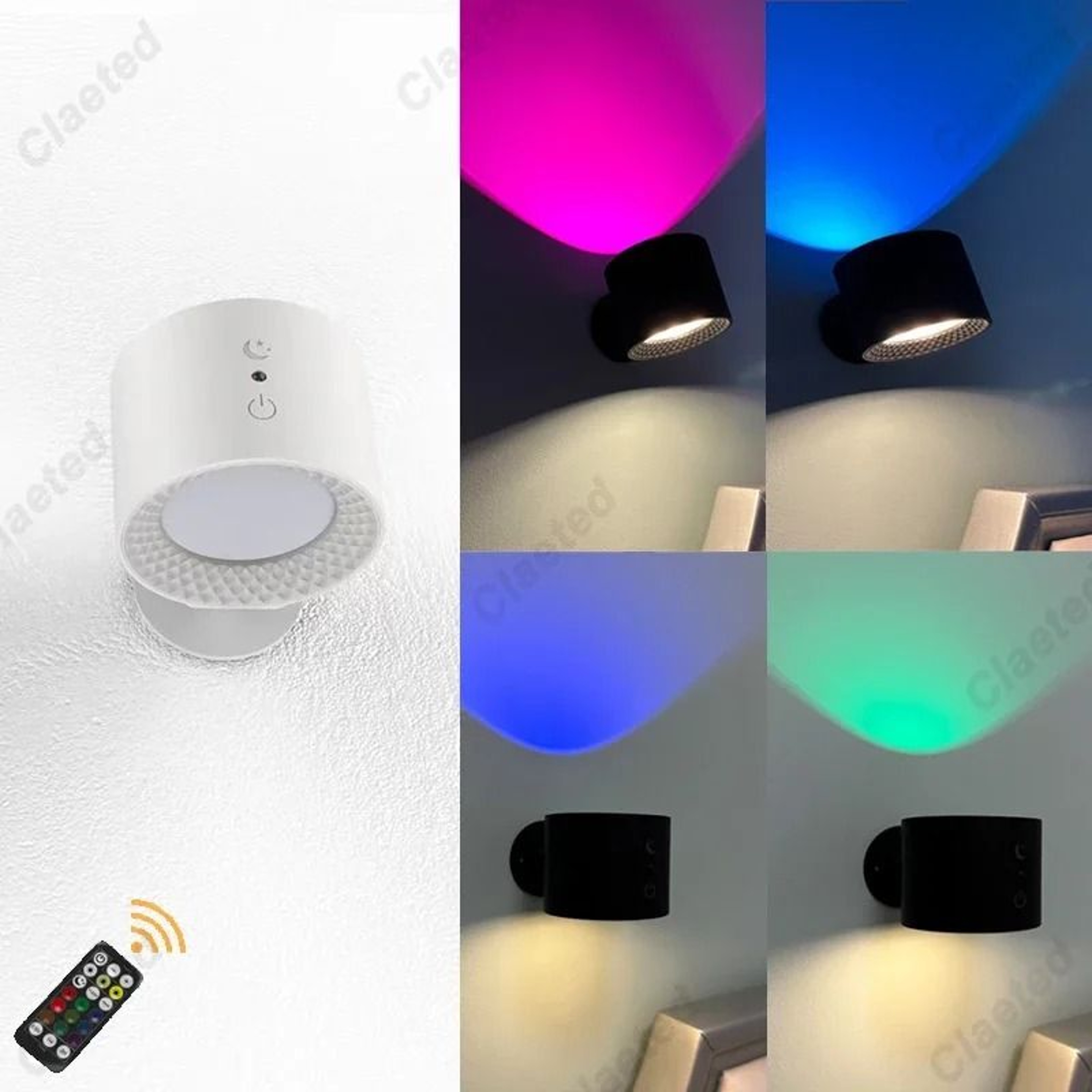 LumaEase Rechargeable Cordless Wall Sconce With Remote 4