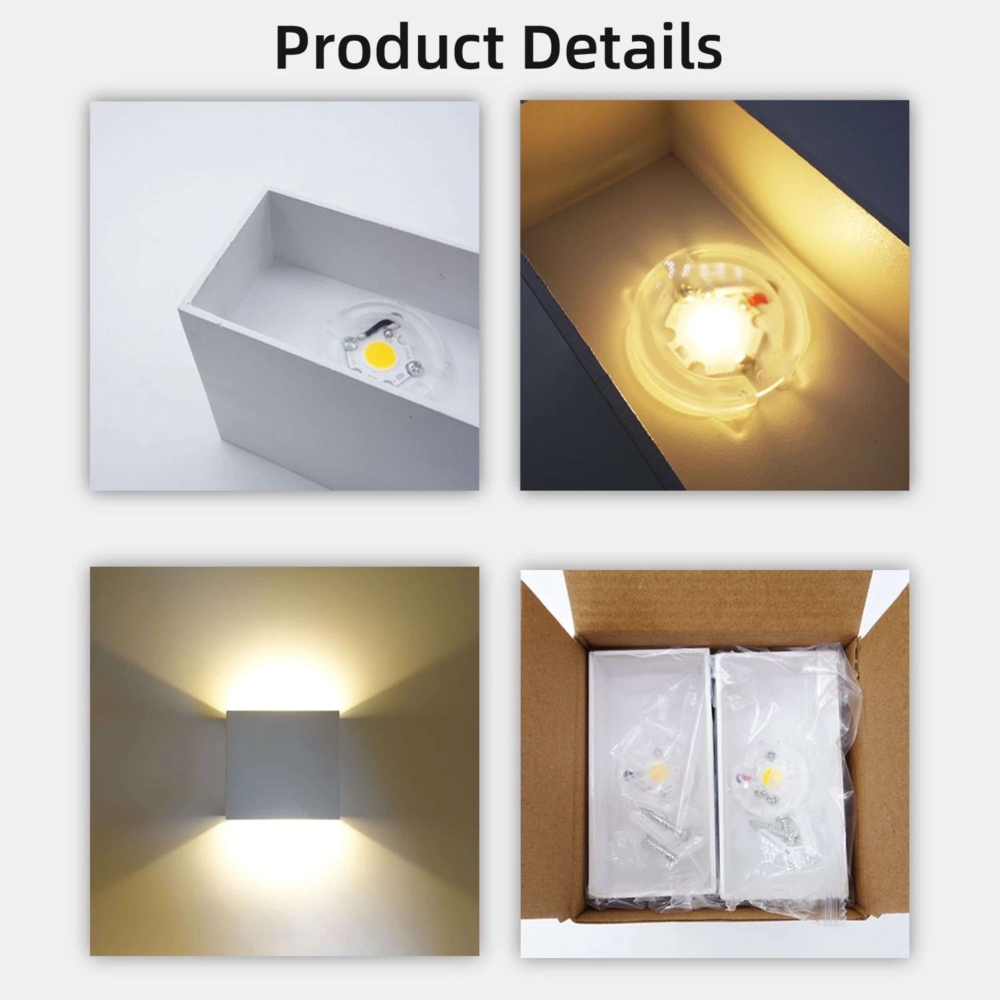LumaCast 6W White Up Down LED Wall Sconce 7