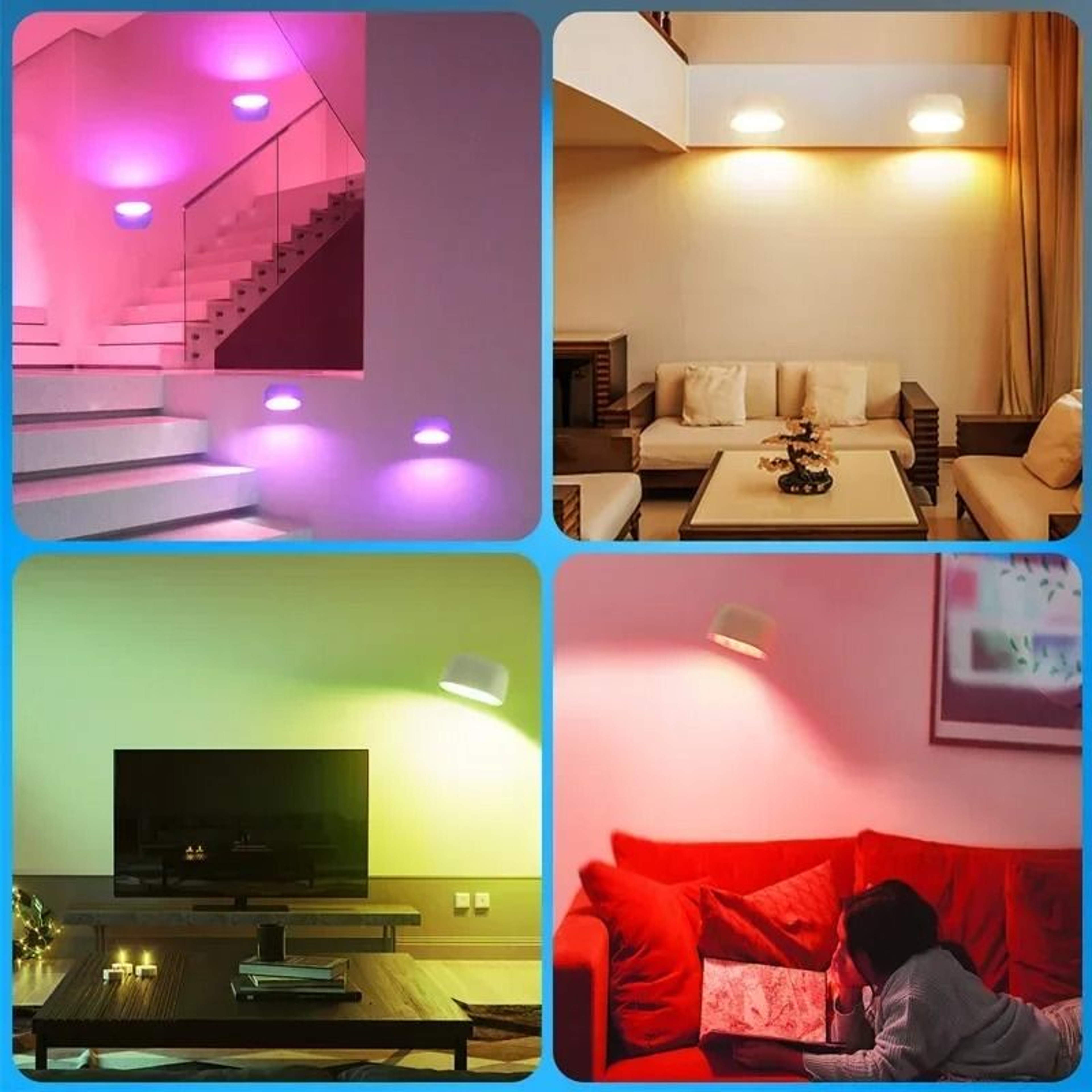 KFV Rotating Magnetic Rechargeable Wall Light With Remote 3