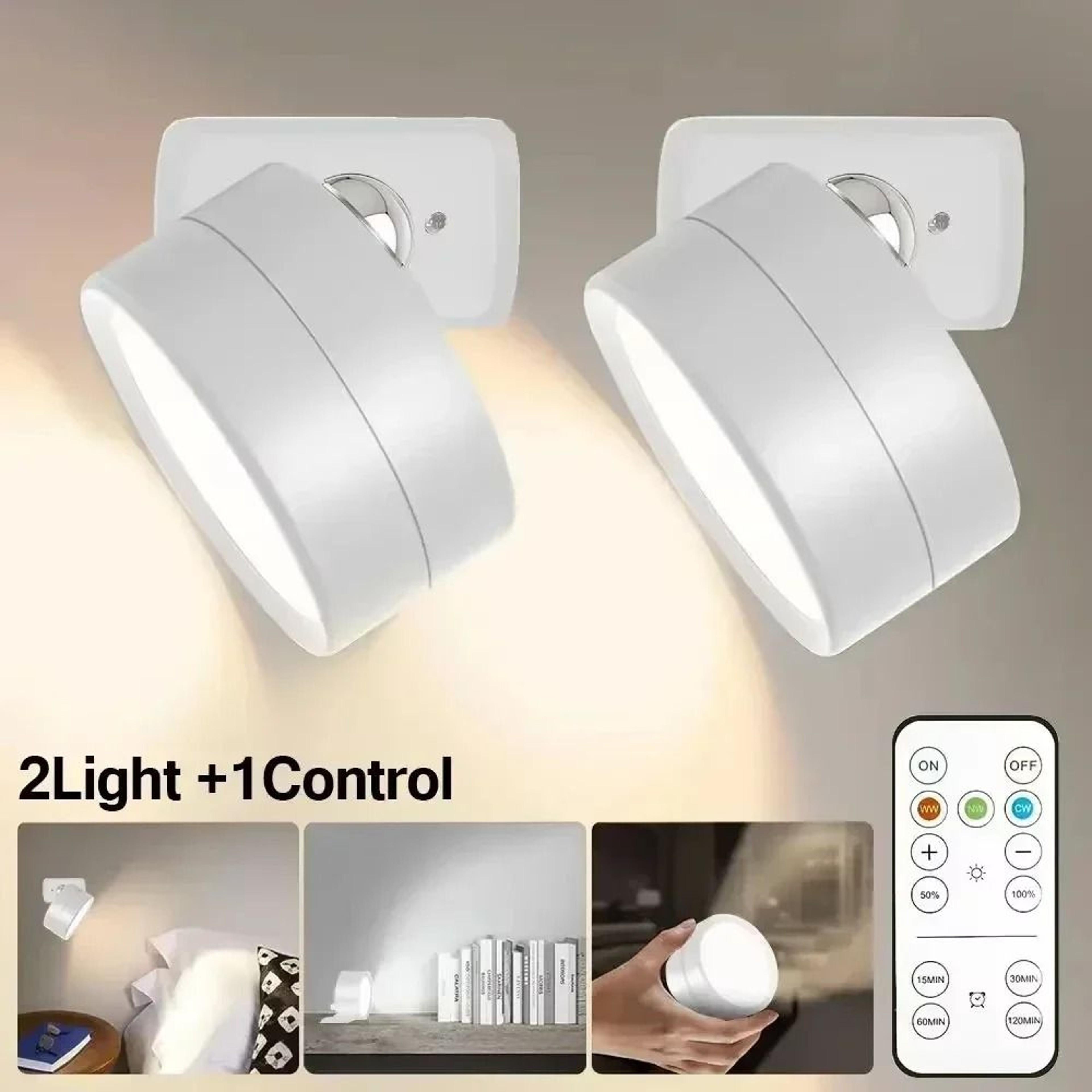LumaAim Magnetic Rechargeable Reading Spotlight With Remote 4