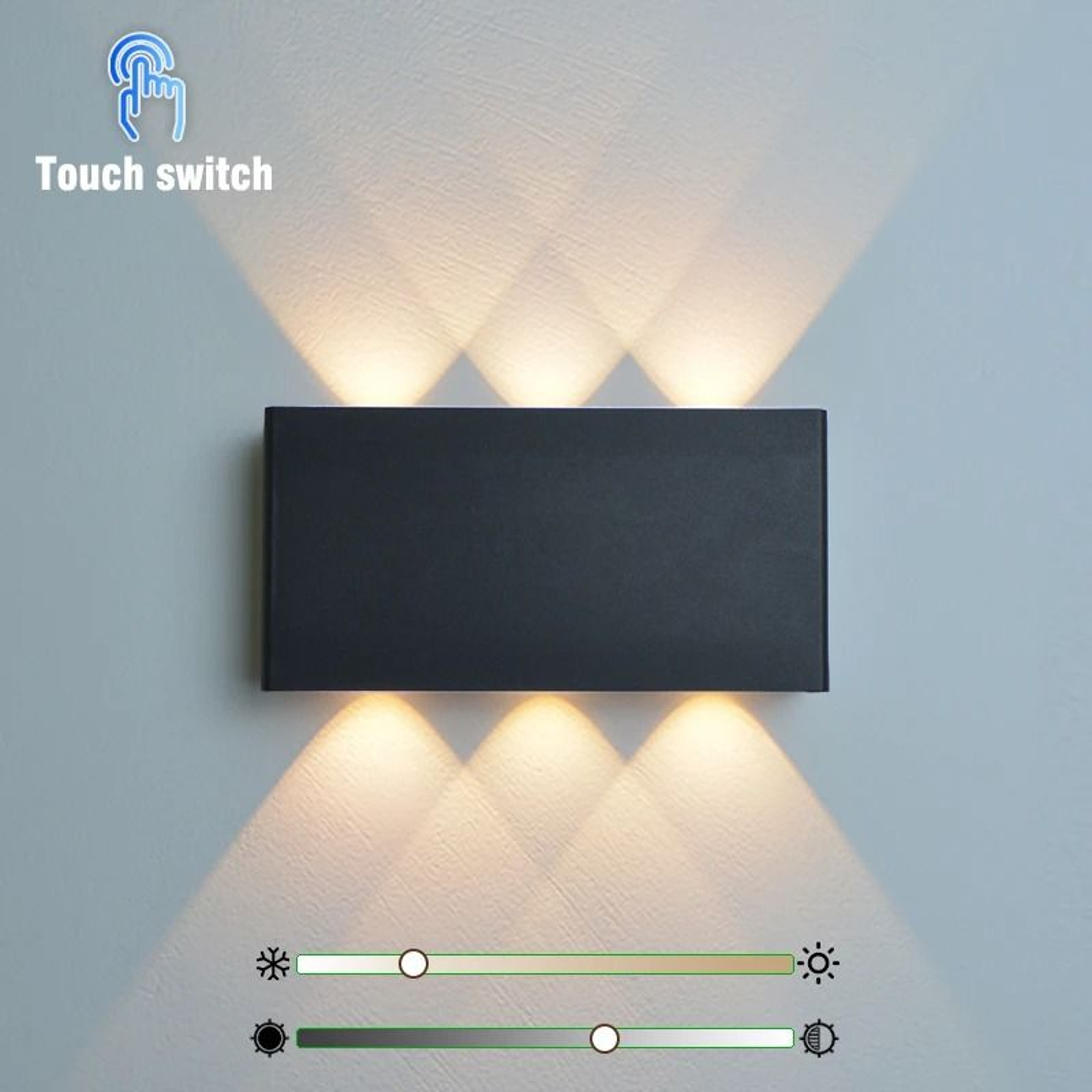 Rechargeable Touch Dimming Wall Lamp With Three Color Modes 11