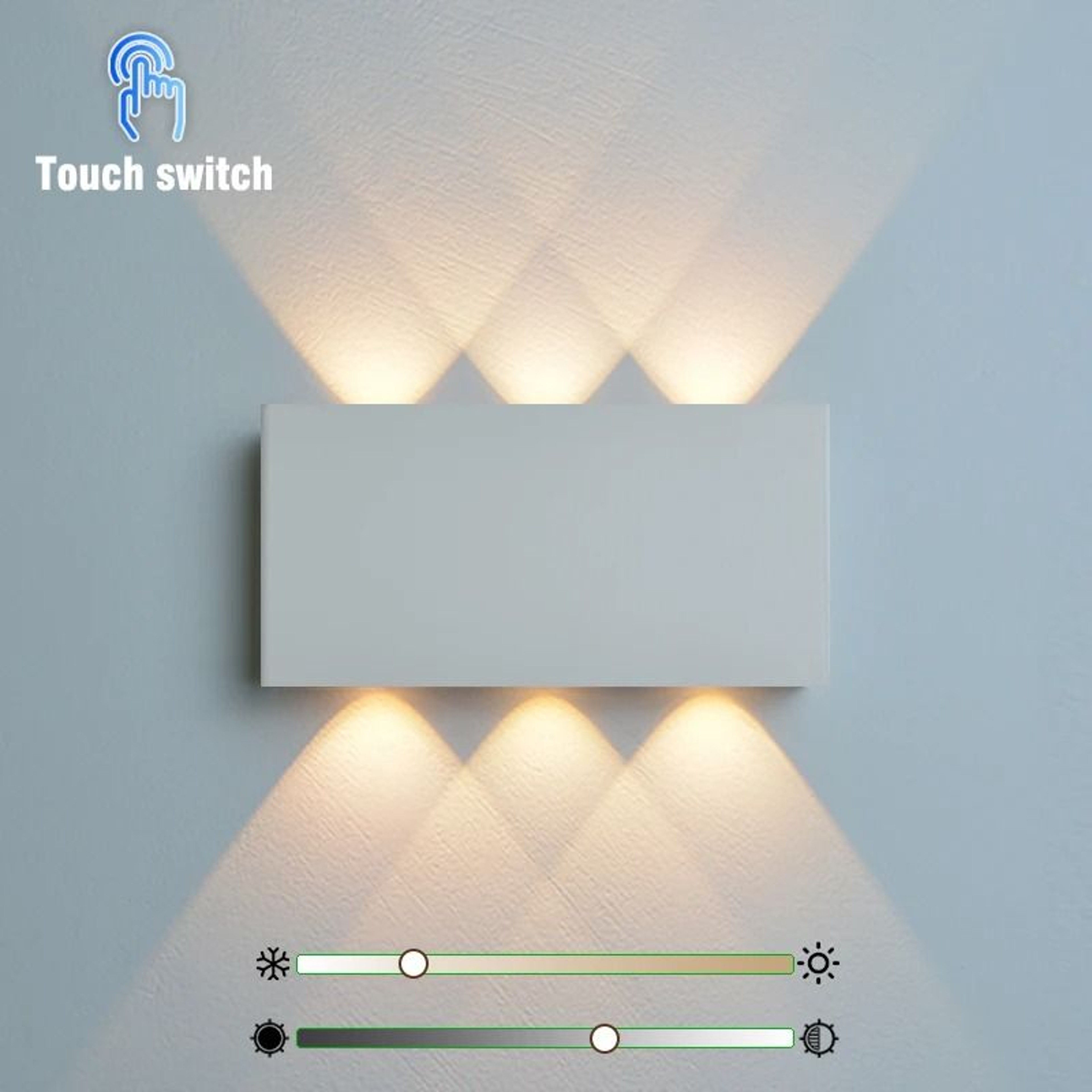 Rechargeable Touch Dimming Wall Lamp With Three Color Modes 2