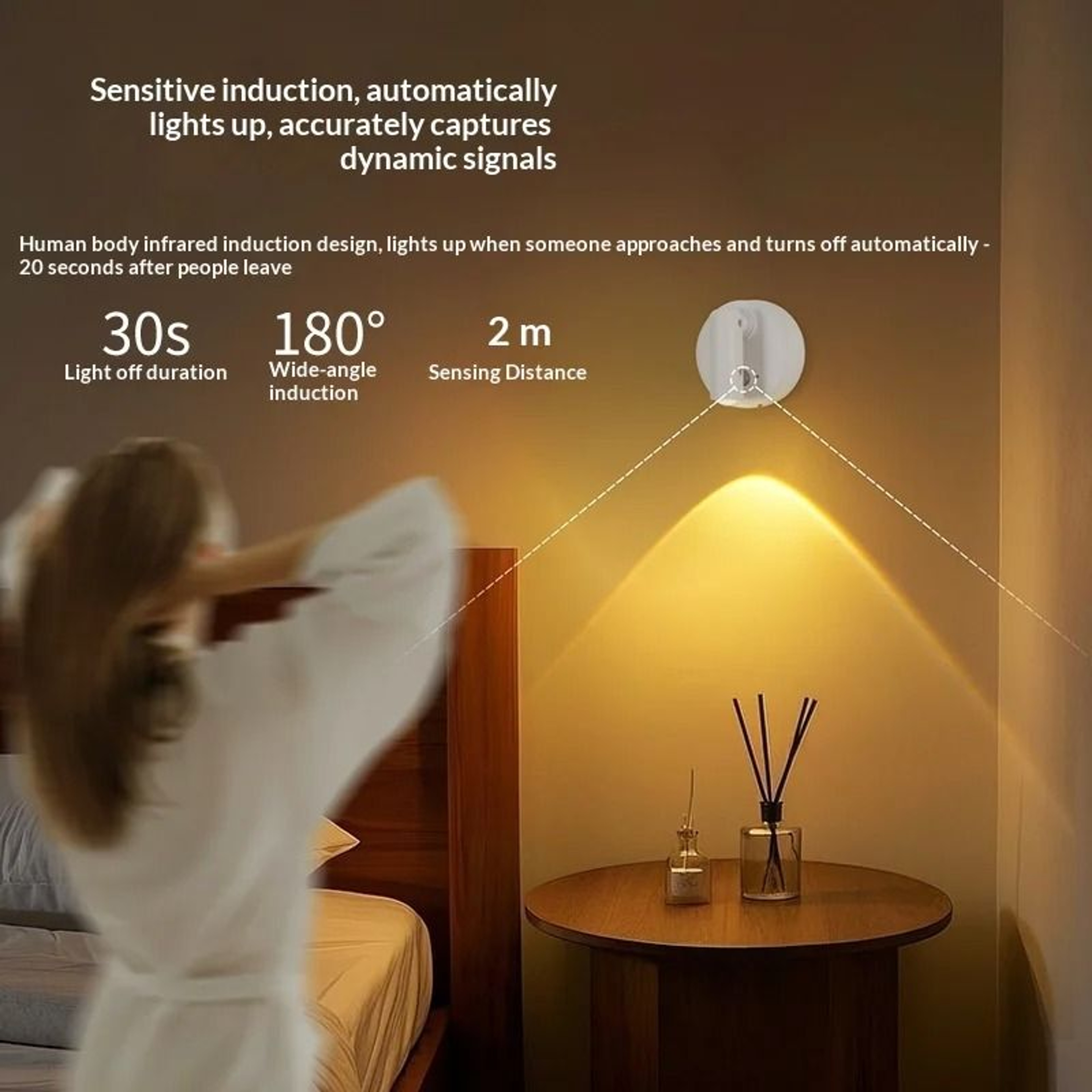 Magnetic Rechargeable Reading Light No Drill Dimmable Wall Spotlight 13