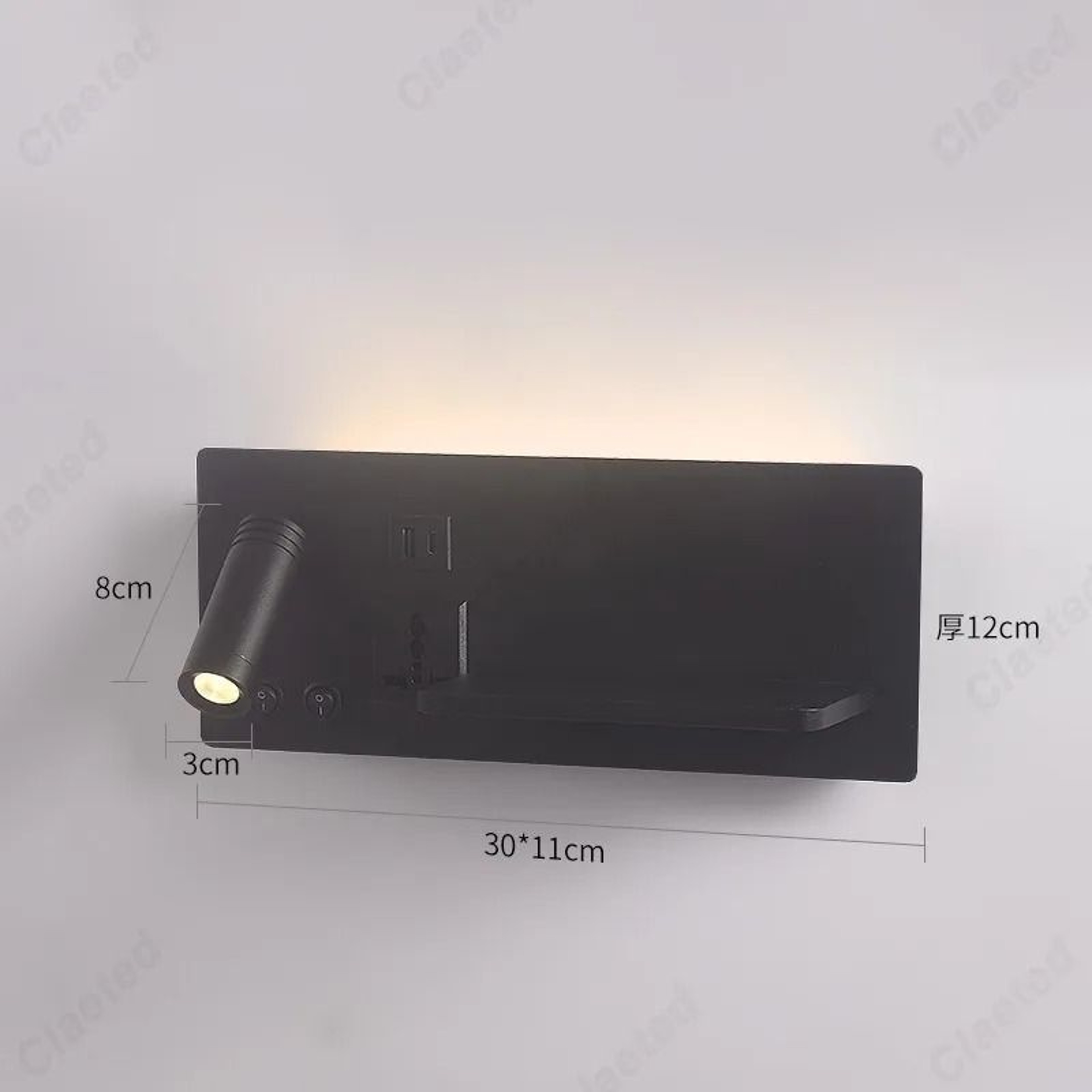 Adjustable LED Reading Wall Lamp With Wireless And USB Charging 9