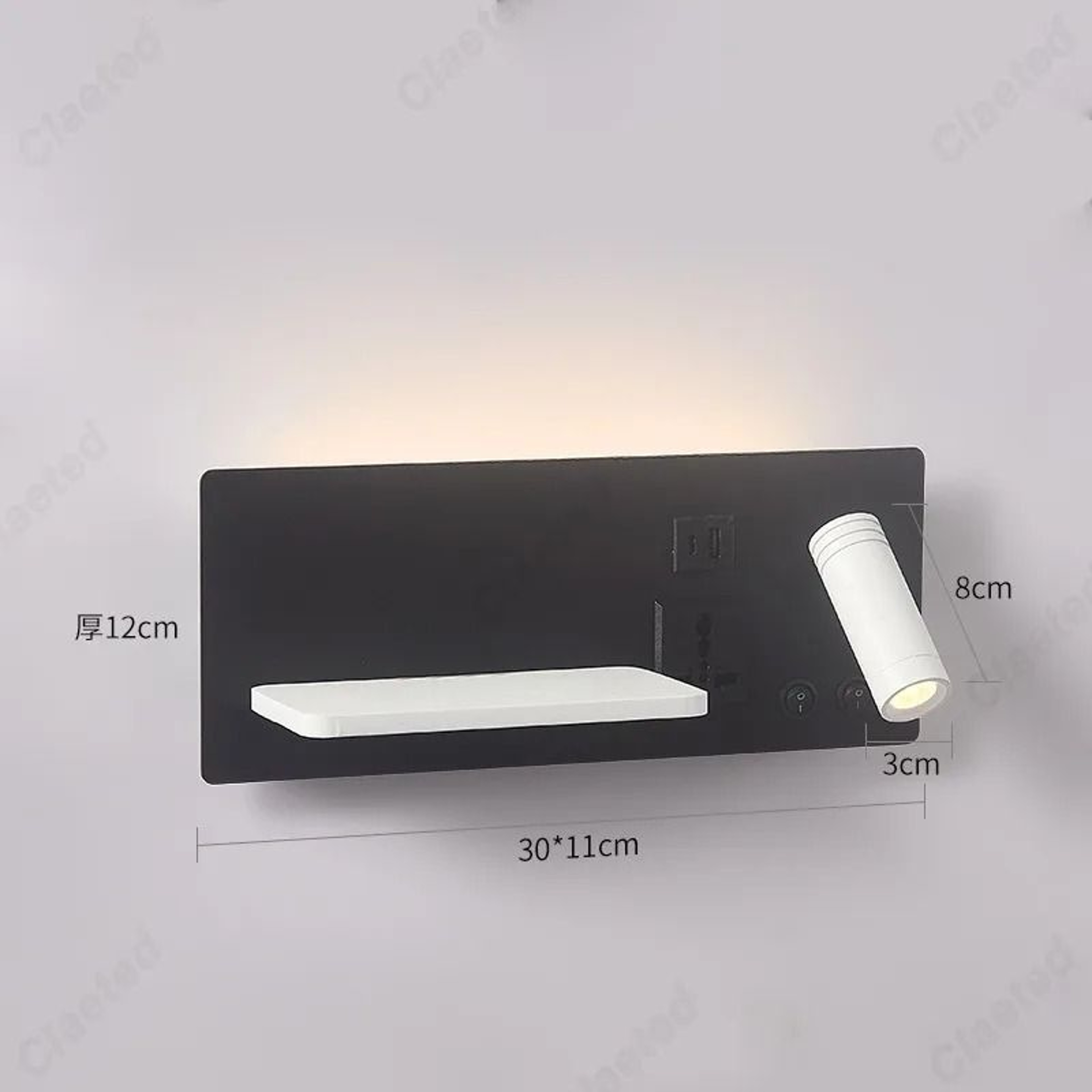 Adjustable LED Reading Wall Lamp With Wireless And USB Charging 1