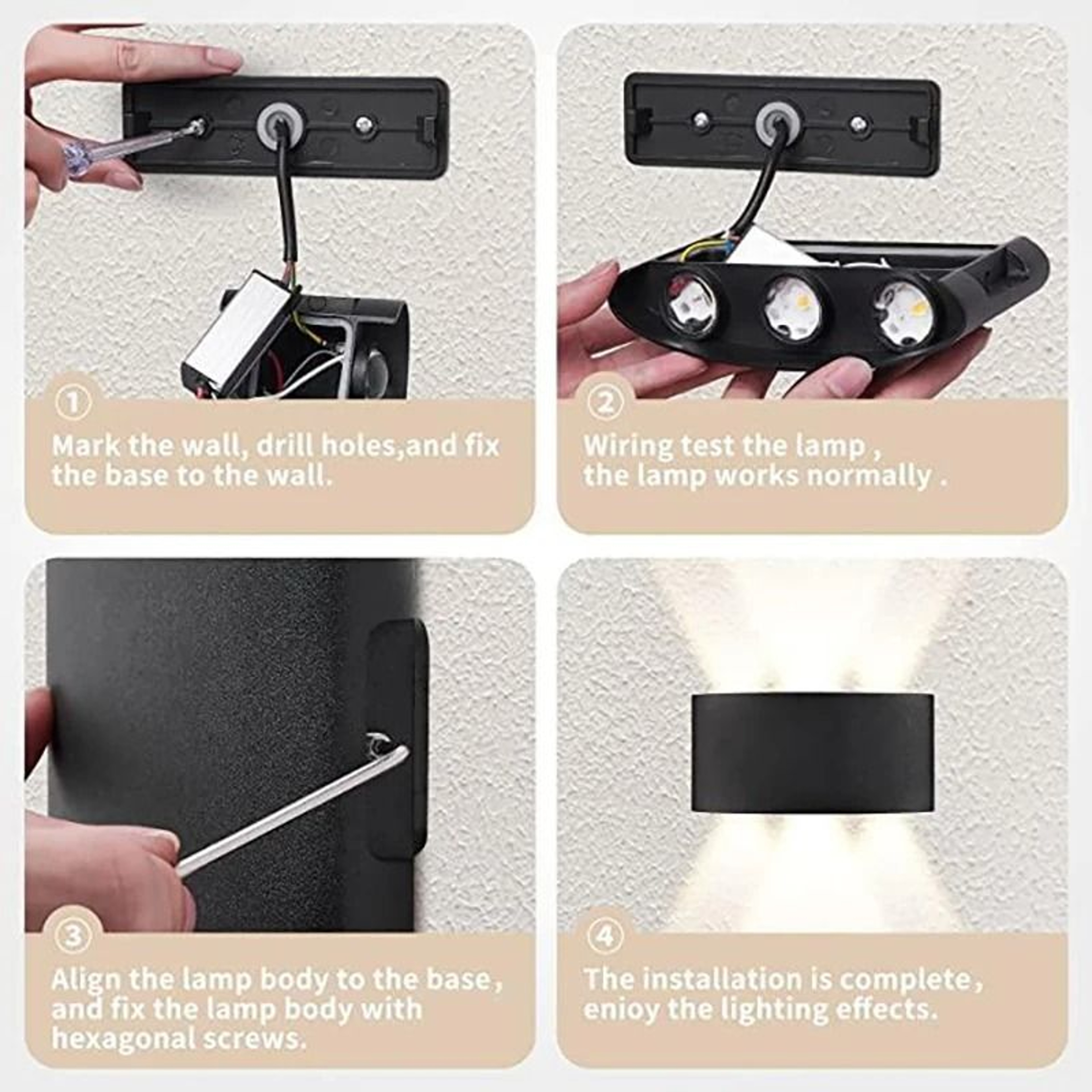 Modern White LED Up Down Wall Light For Indoor And Outdoor Spaces 13