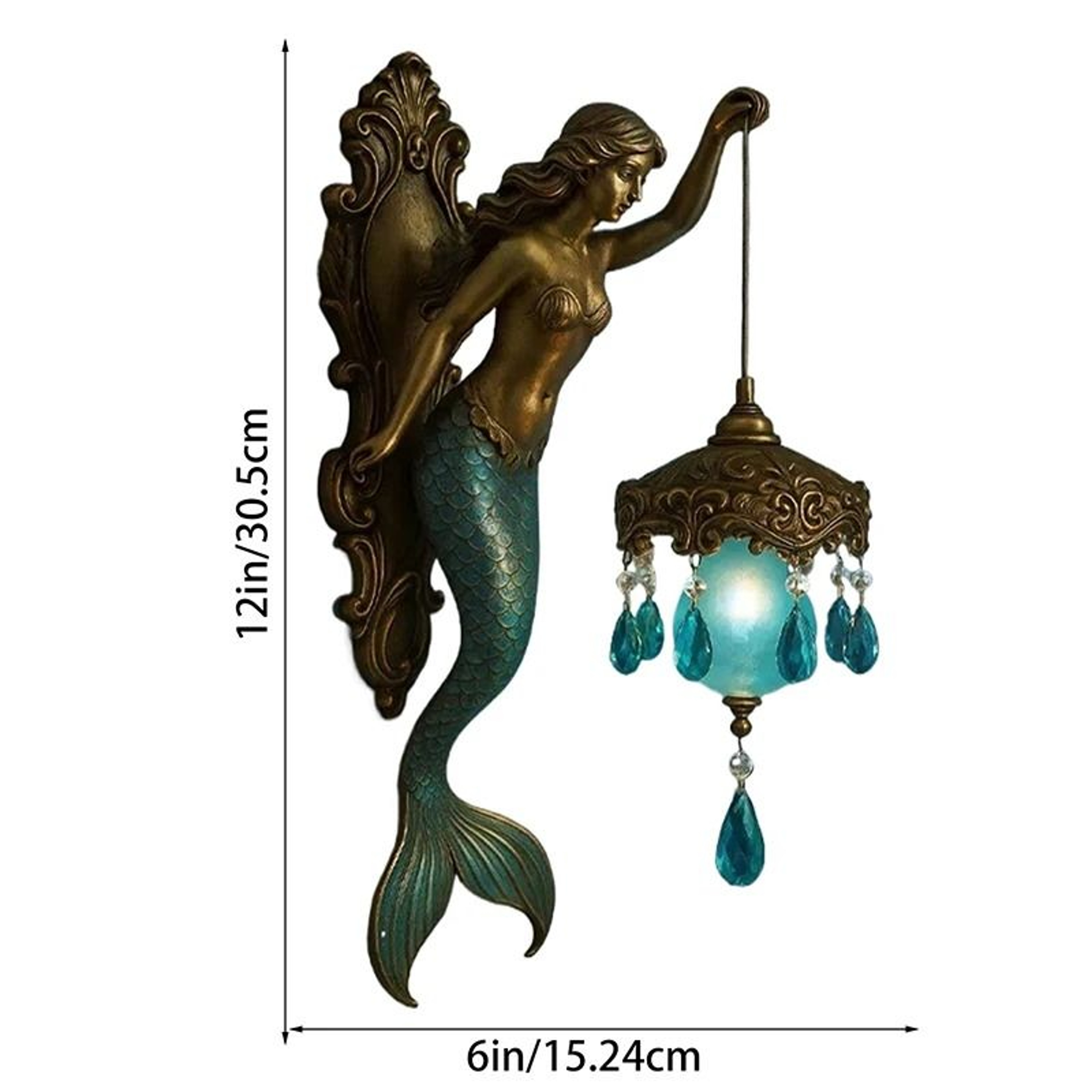 Enchanted Mermaid Wall Lamp Vintage Ocean Decor Light 1