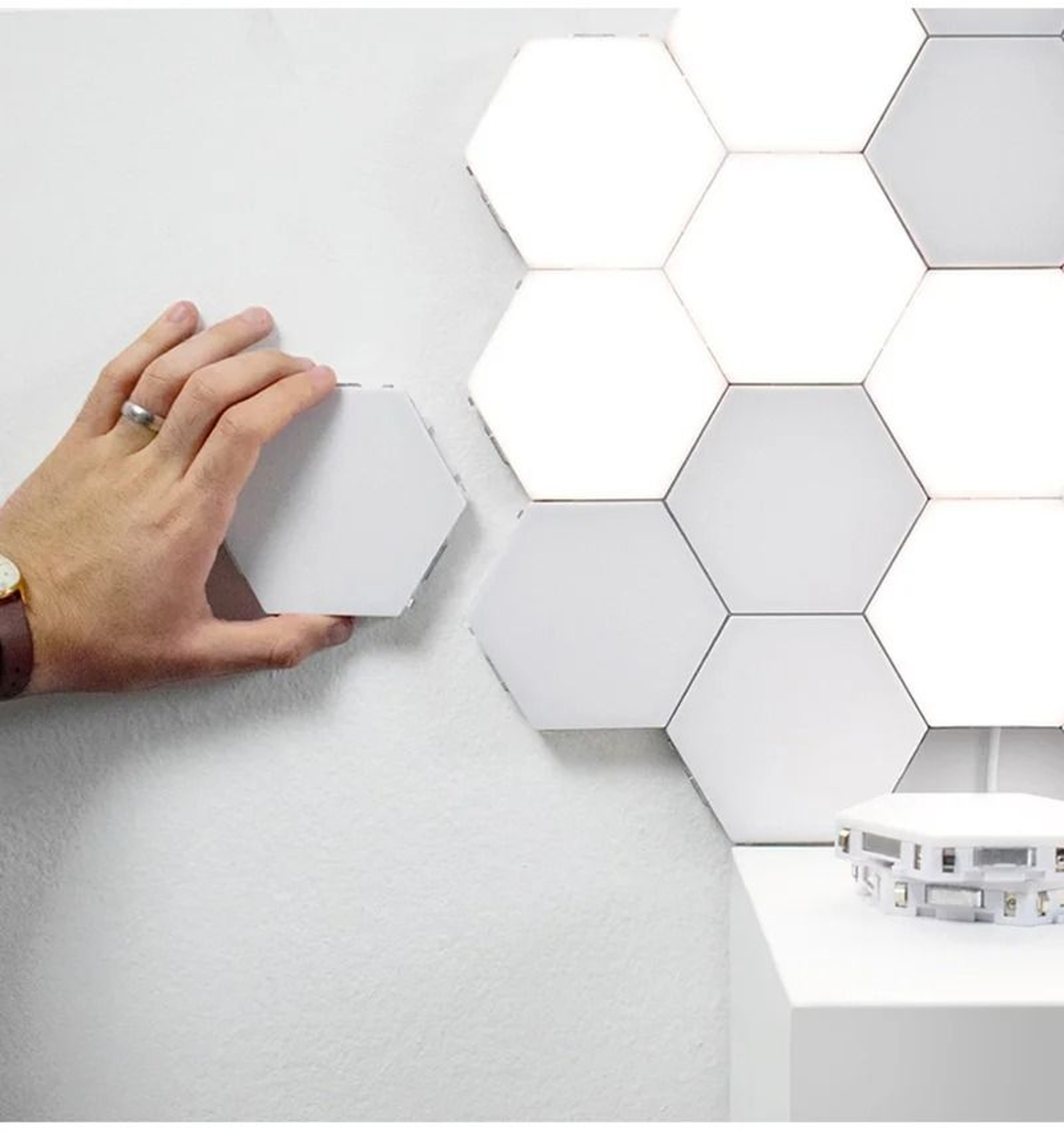 Lumina Hexagon Touch LED Wall Lights 5