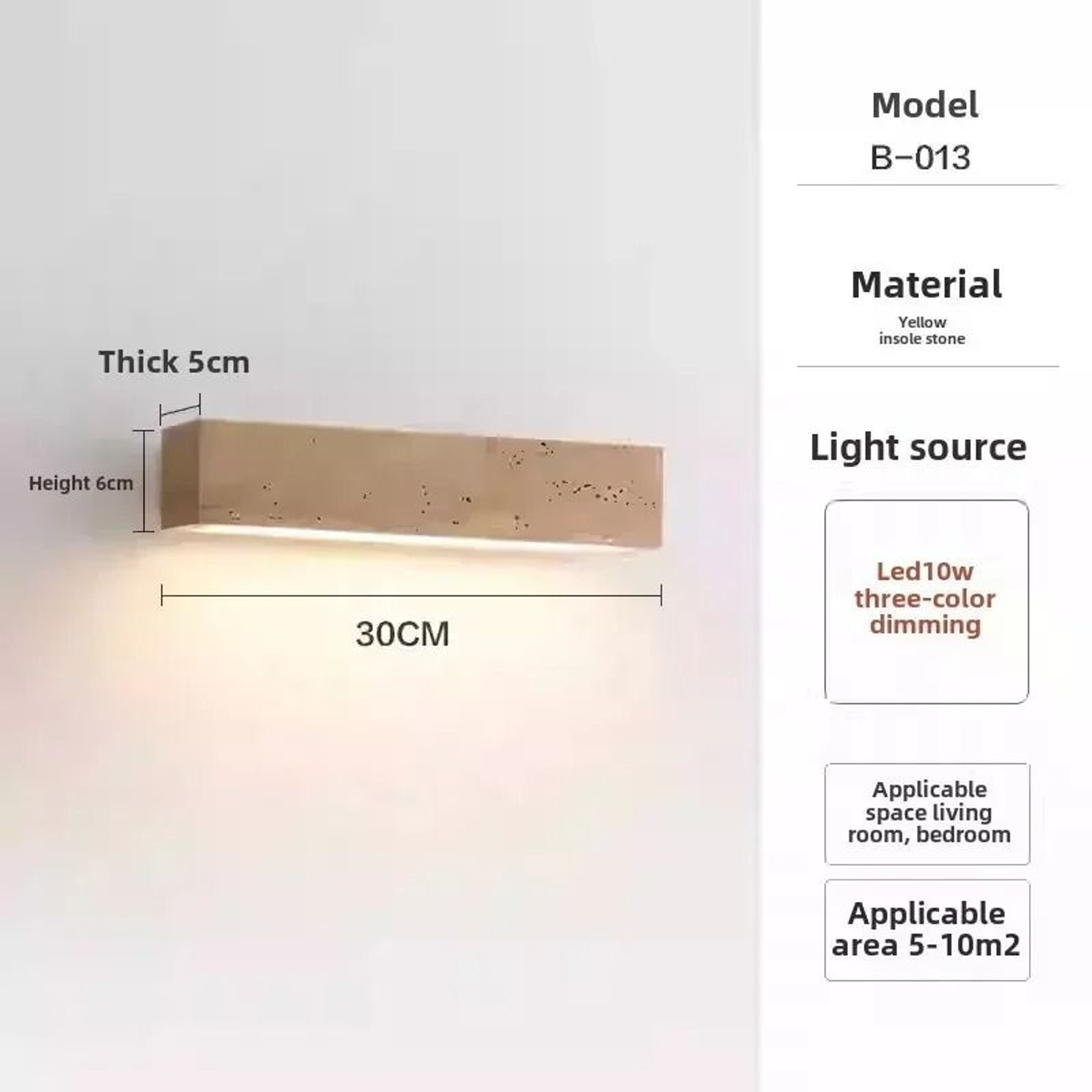 Aven Wabi Sabi Natural Stone Wall Sconce 2