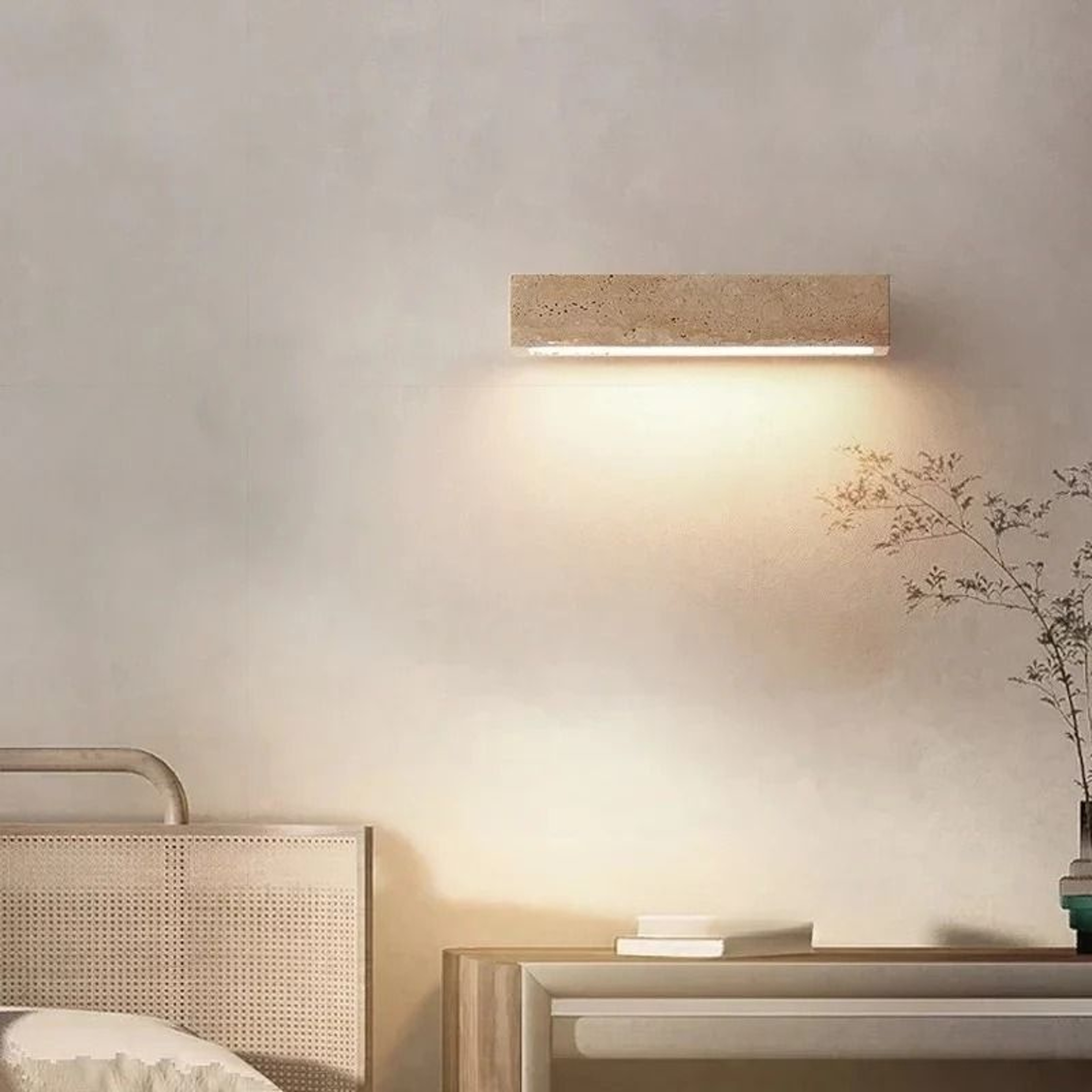 Aven Wabi Sabi Natural Stone Wall Sconce 0