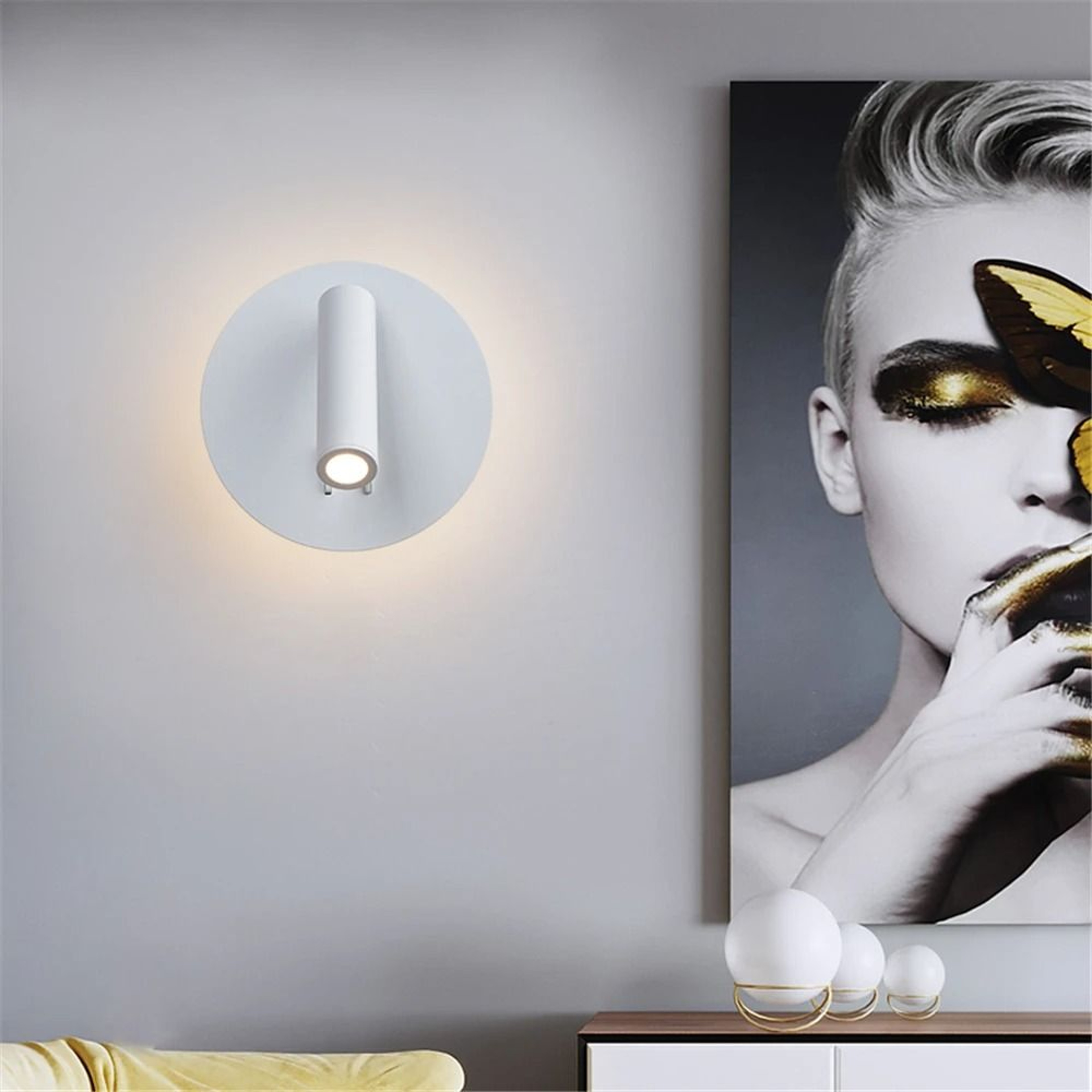 Adjustable Wall Reading Lamp With Switch Bedside Light 5