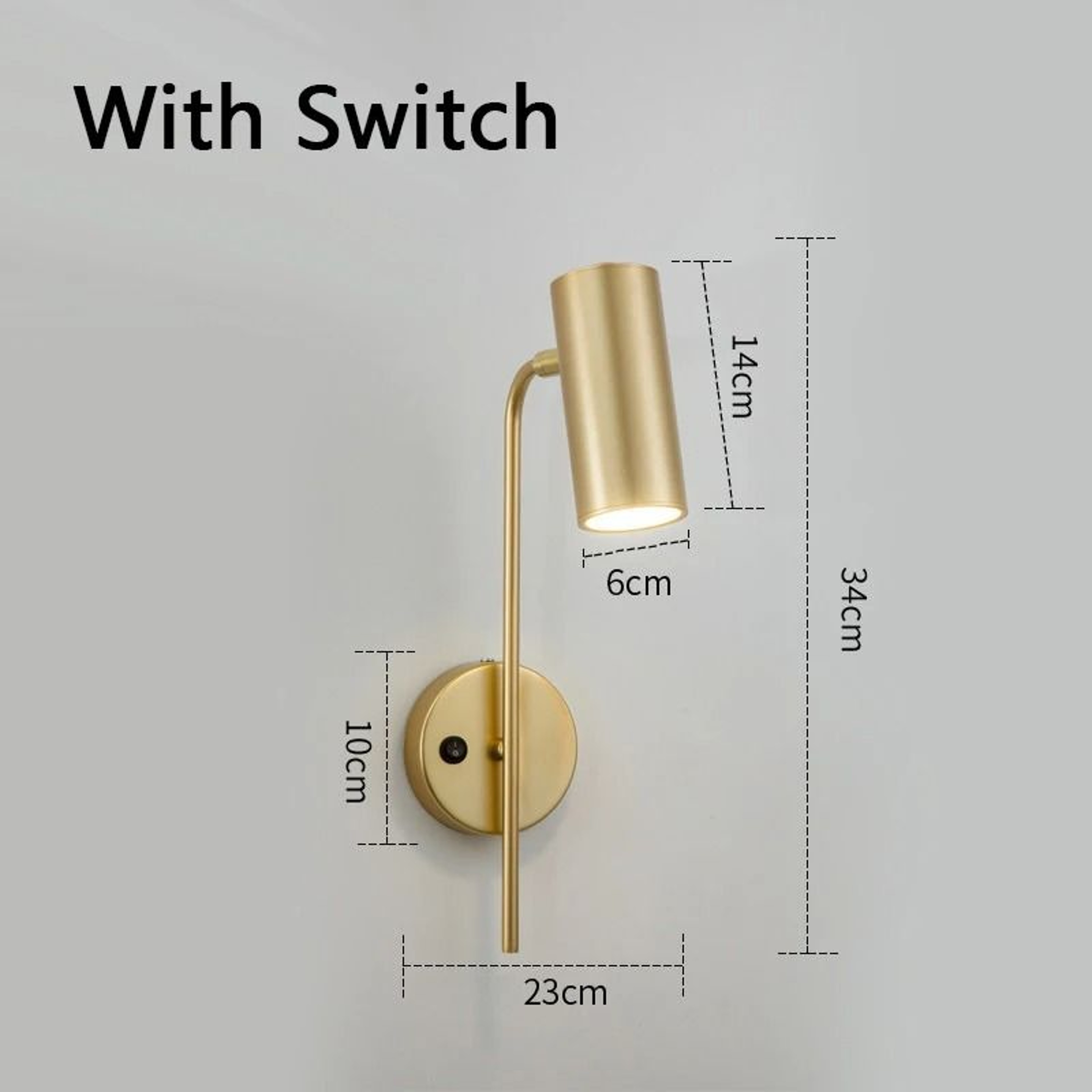 Rotatable E27 Wall Reading Lamp With Switch Modern Bedside Sconce 3