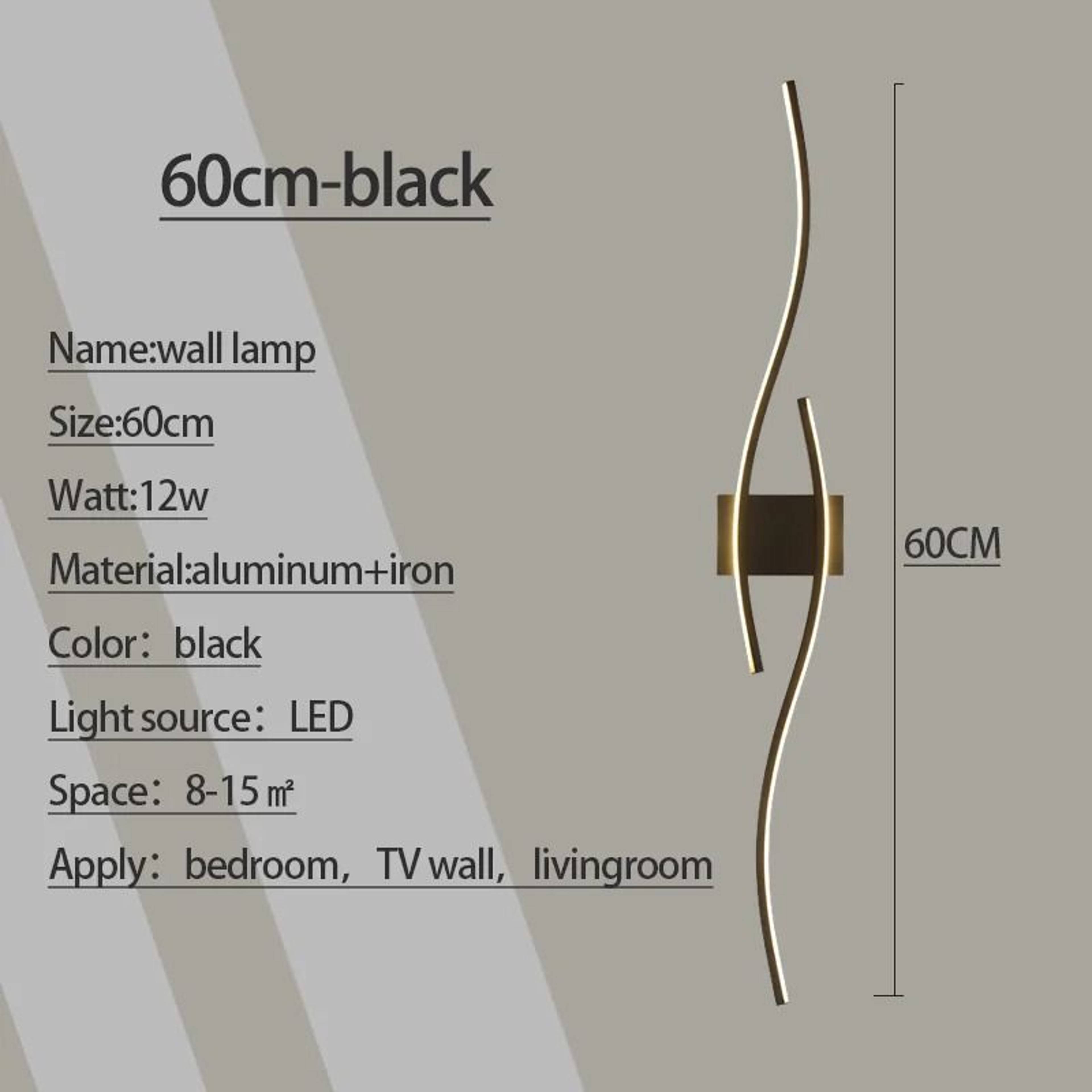 Modern Minimalist LED Wall Light For TV Wall And Bedroom 1