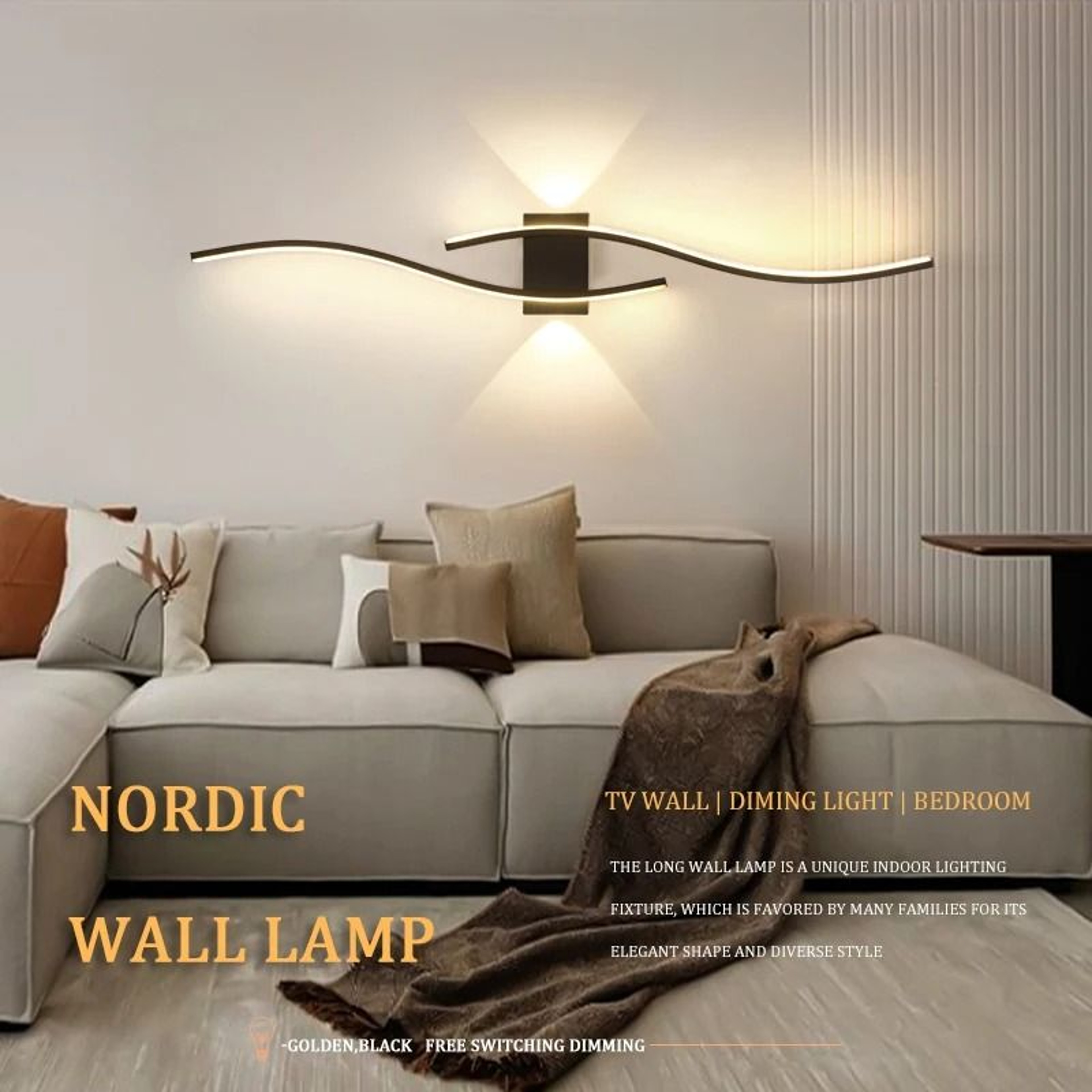 Modern Minimalist LED Wall Light For TV Wall And Bedroom 0